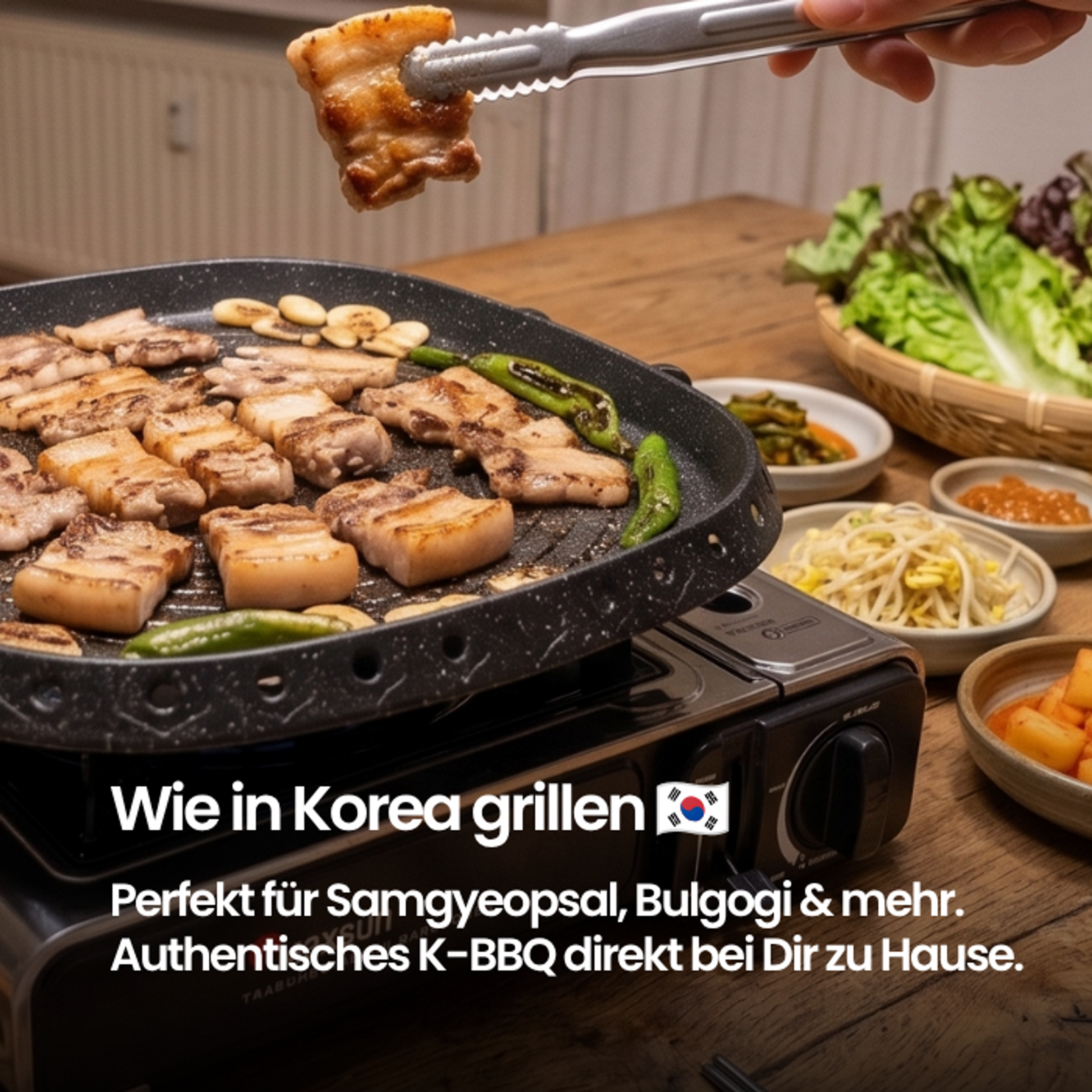 HANARO Square Multi Roaster | Korean Square Grill Pan for BBQ & Teppanyaki