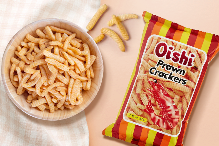 Oishi Prawn Garnelen Crackers 60g – Perfekt für Liebhaber von Meeresfrüchten