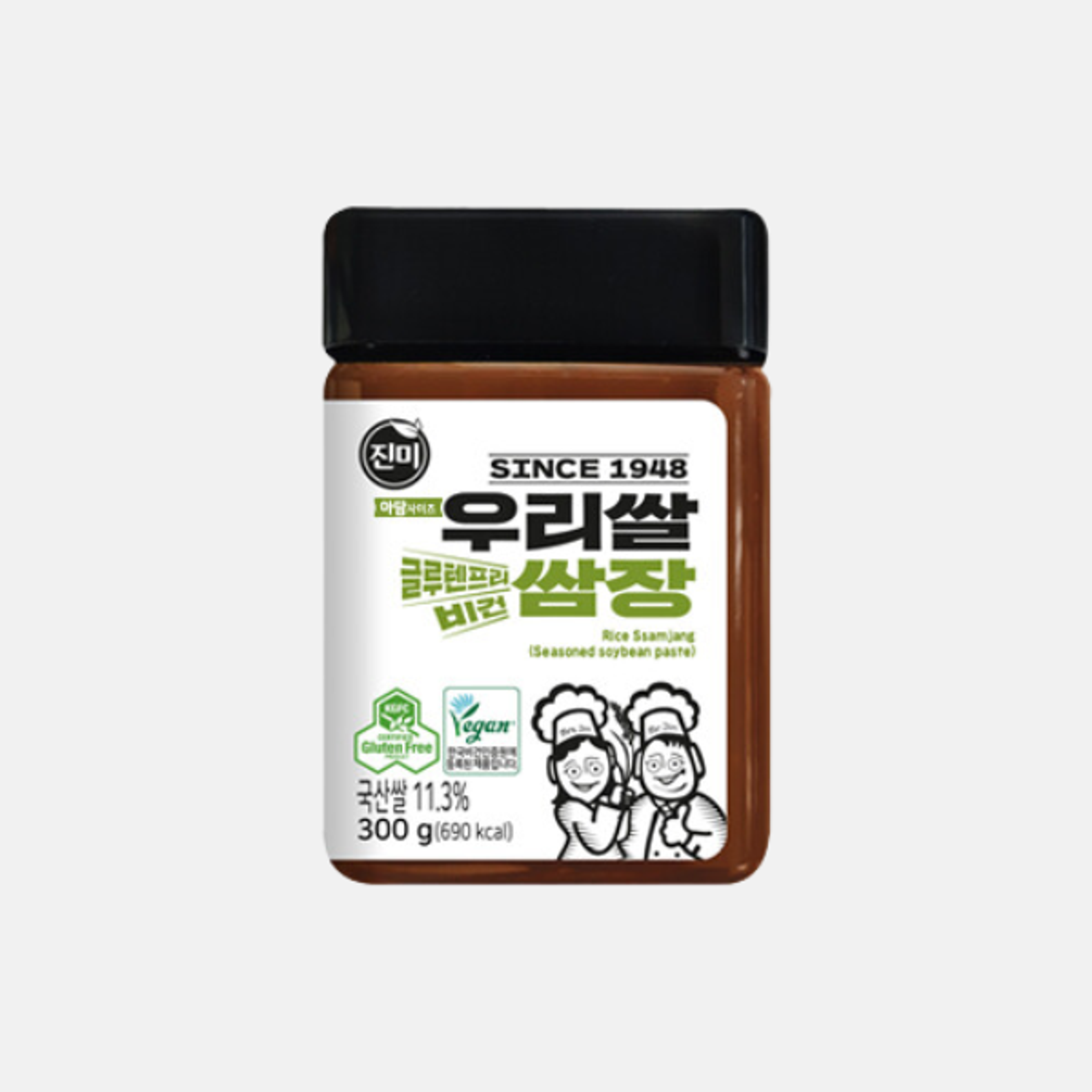 JINMI Gluten-Free Vegan Rice Ssamjang 300g – Traditional Vegan Korean Seasoned Soybean Paste