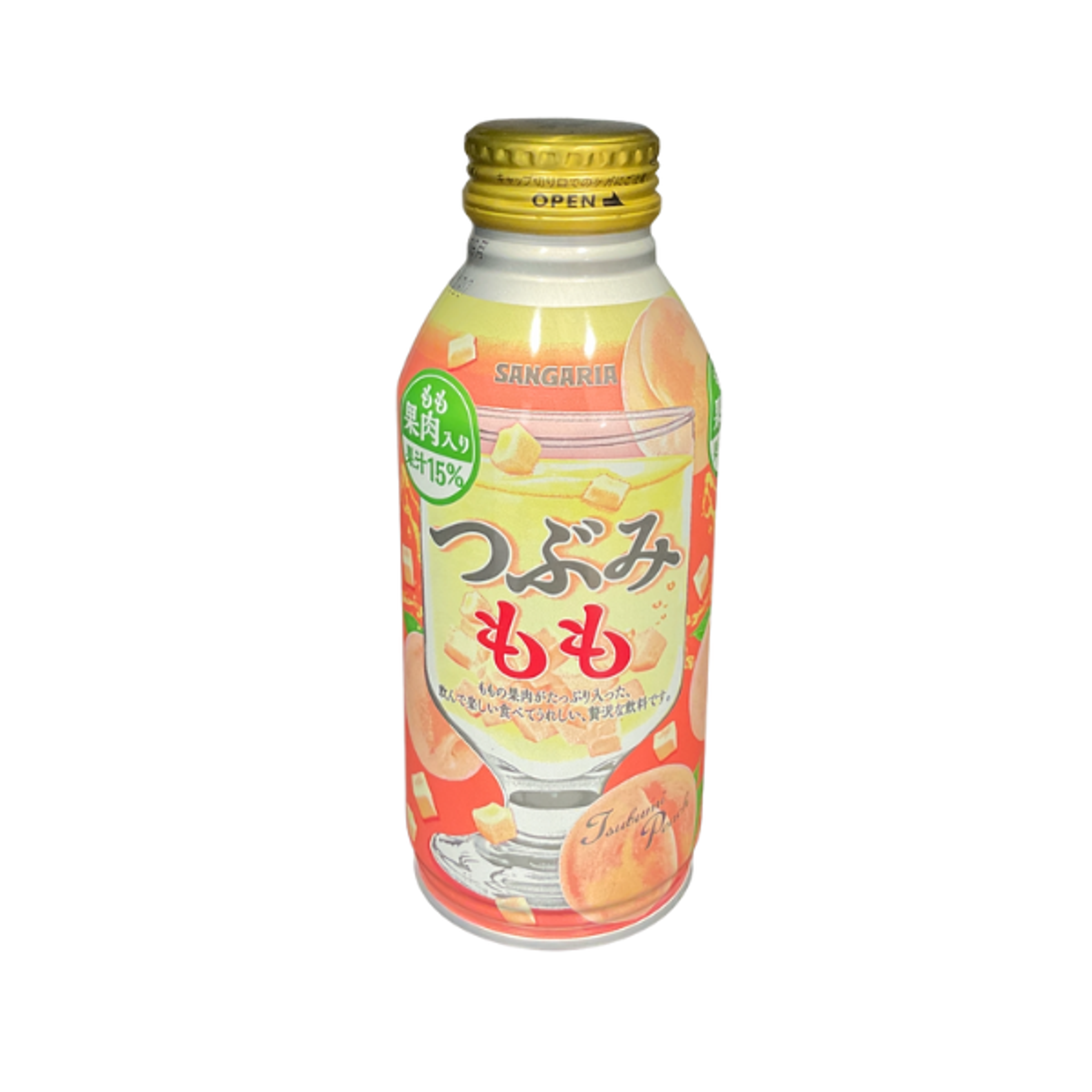 SANGARIA Tsubumi Peach Drink 380ml | Erfrischender japanischer Pfirsich-Drink