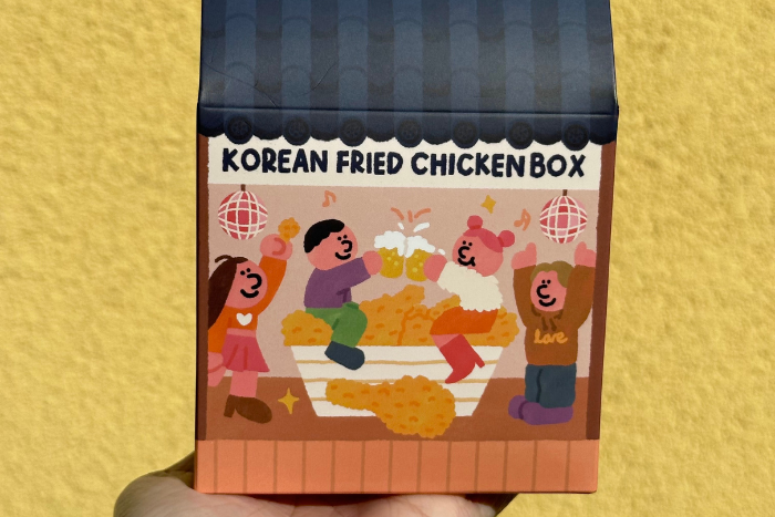 Detailansicht der speziellen Hanok-Box, inspiriert vom traditionellen koreanischen Wohnstil.