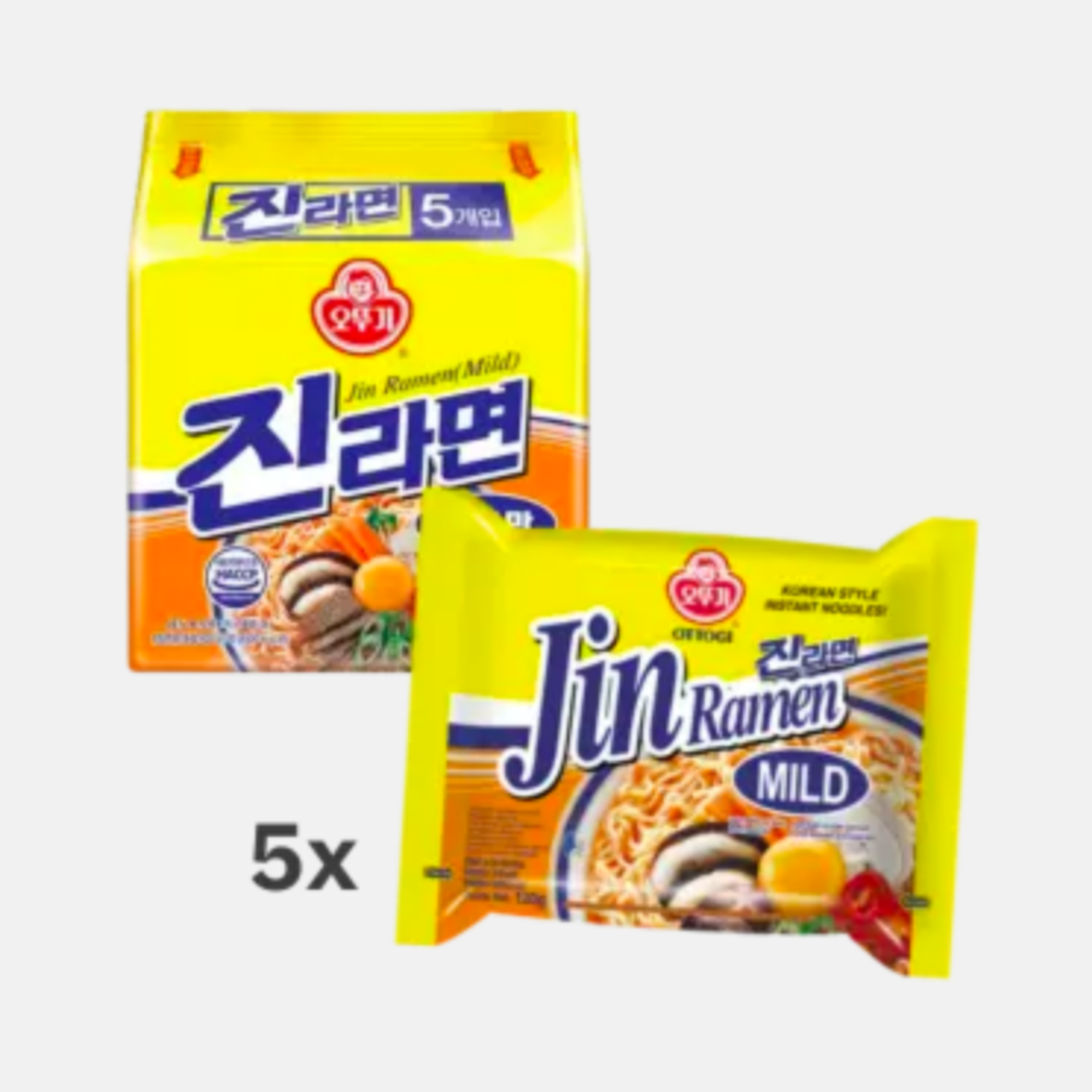 Ottogi Jin Ramen Mild 5er-Pack