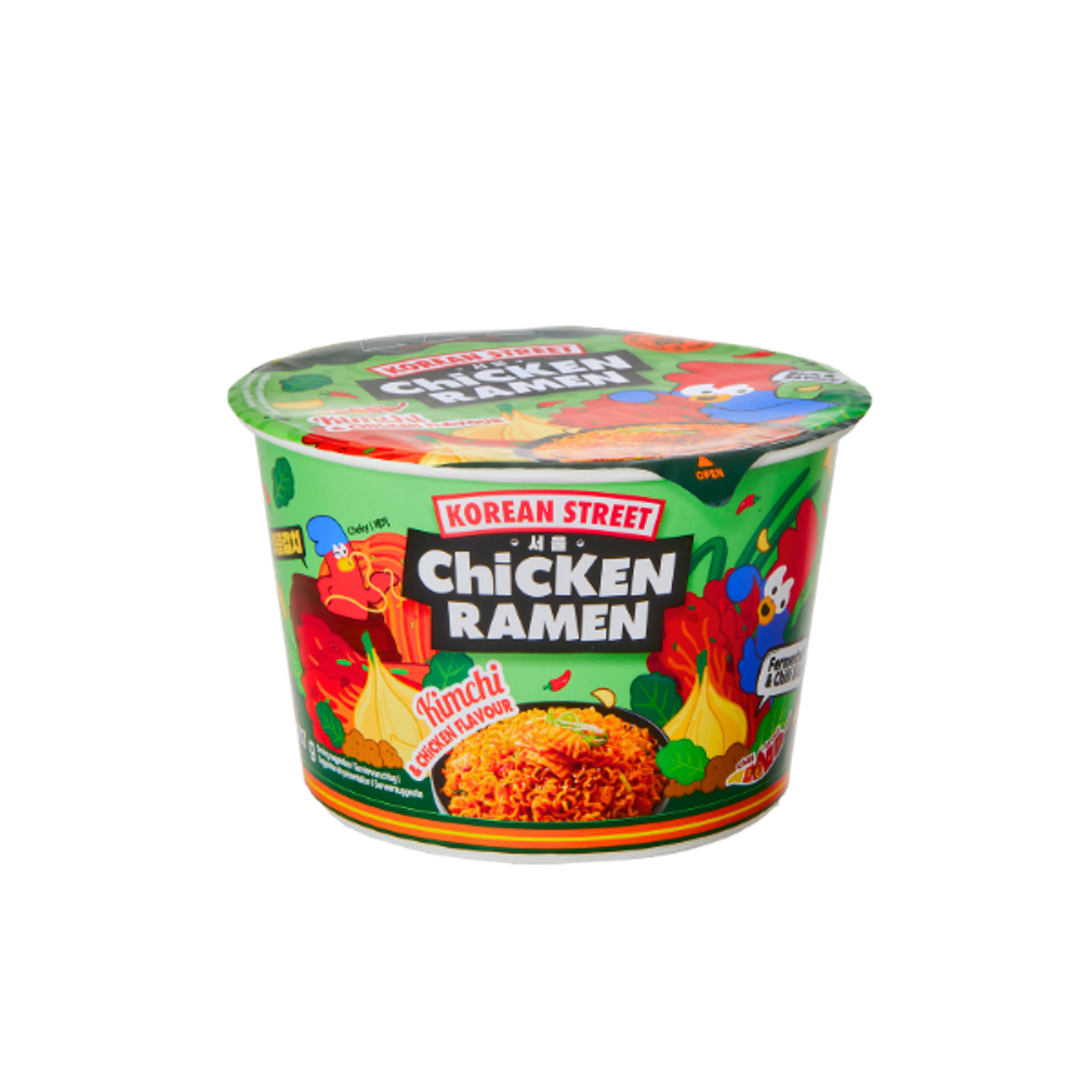 KOREAN STREET Chicken Ramen Cup Kimchi & Chicken 107g | Würzige Instant Ramen