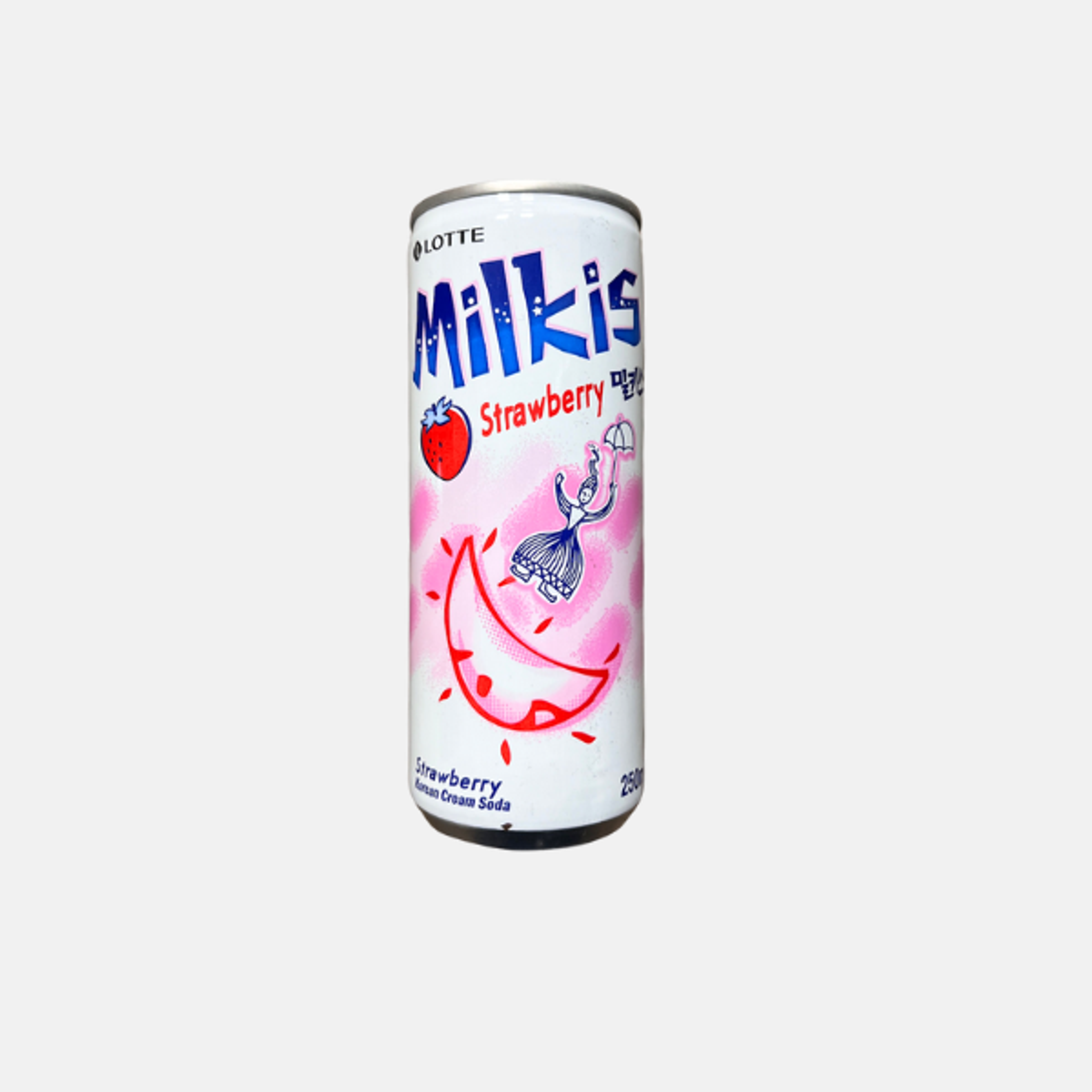  LOTTE Milkis Strawberry 250ml – Cremige Erdbeer-Limonade