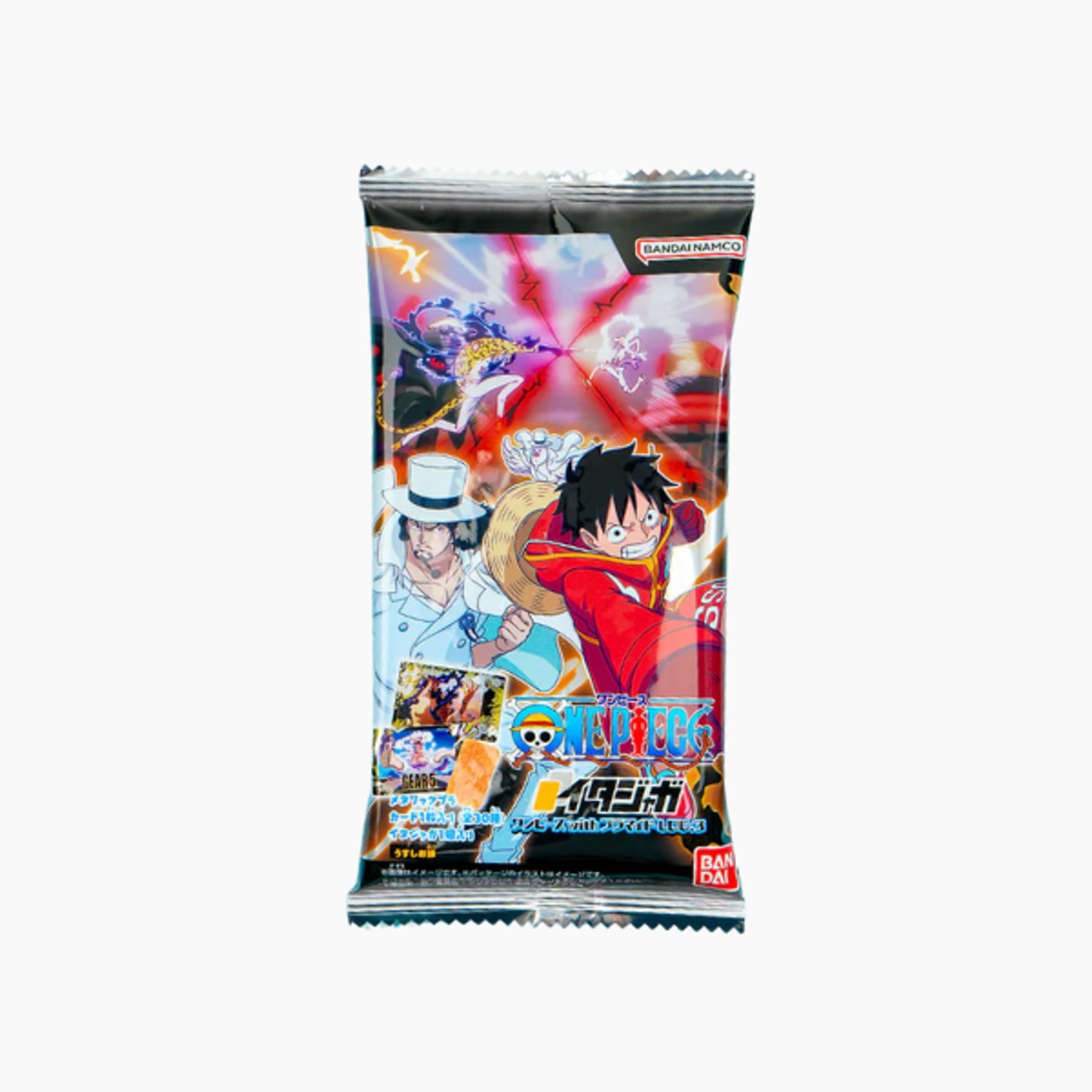 BANDAI One Piece Cracker With Metallic Card Log.3 7g – Knuspriger Snack mit exklusiver Metallic-Karte