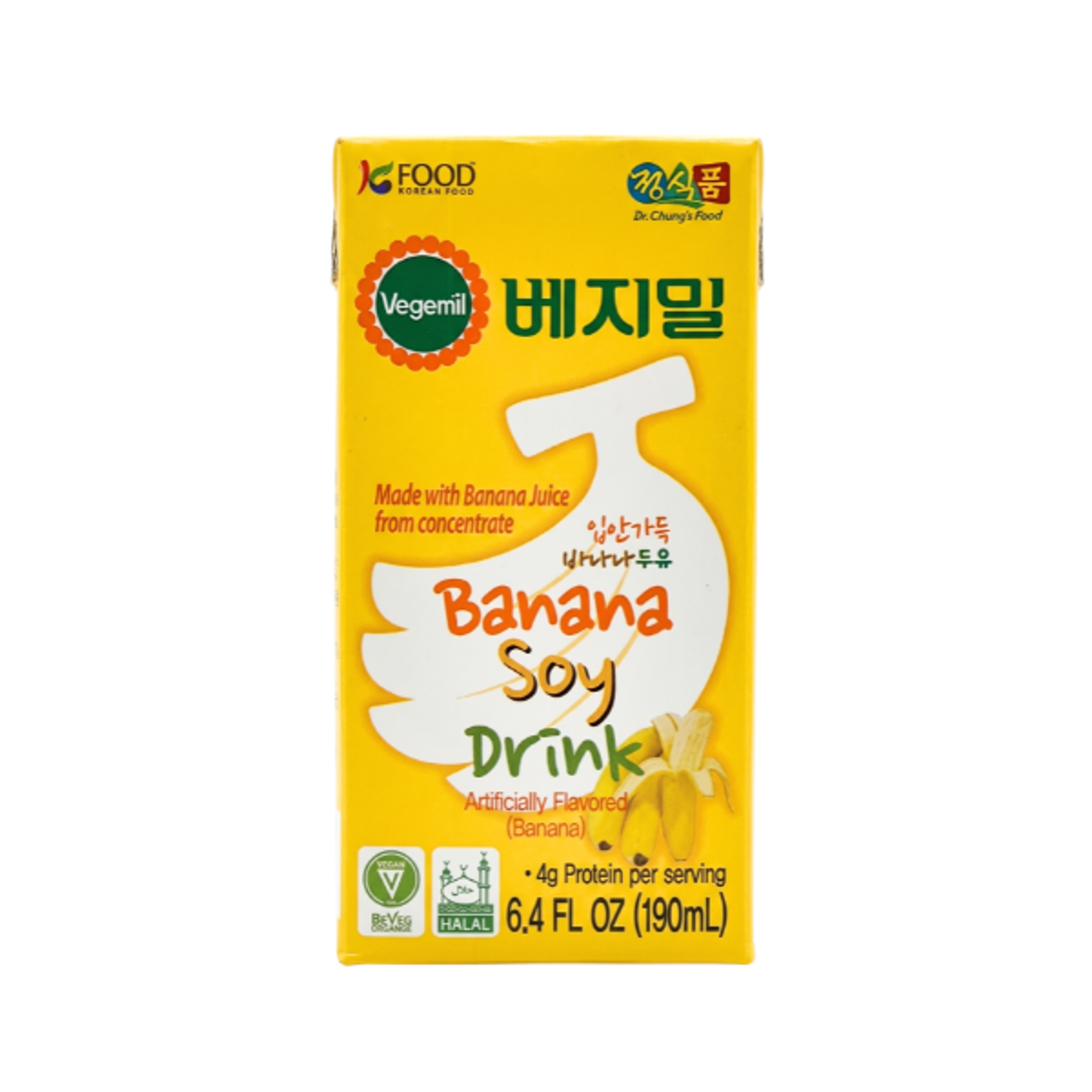 VEGEMIL Banana Soy Drink 190ml | Korean Banana Soy Drink