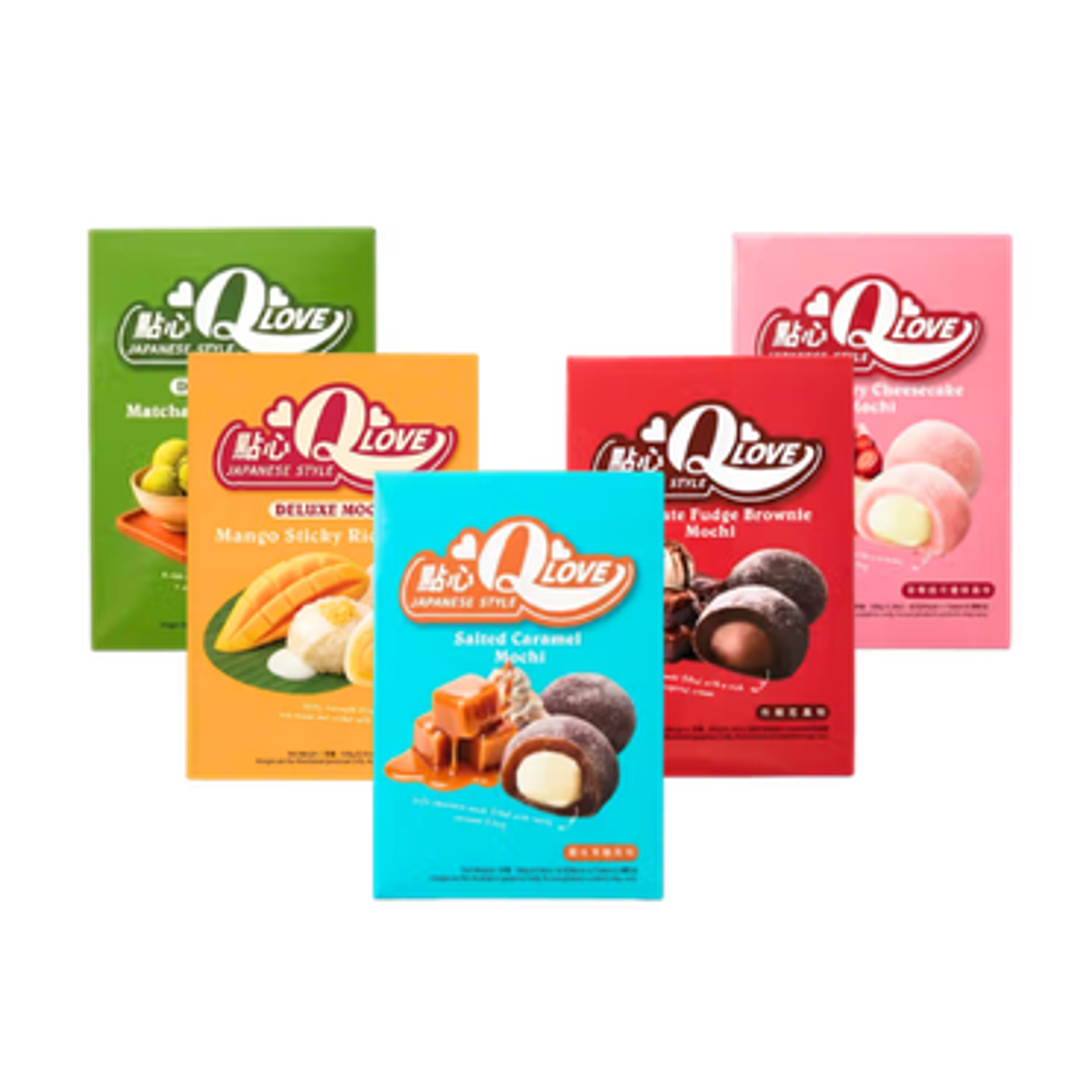 QLOVE Mochi 5er Set | Premium Dessert Mochi mit einzigartigen Geschmacksrichtungen