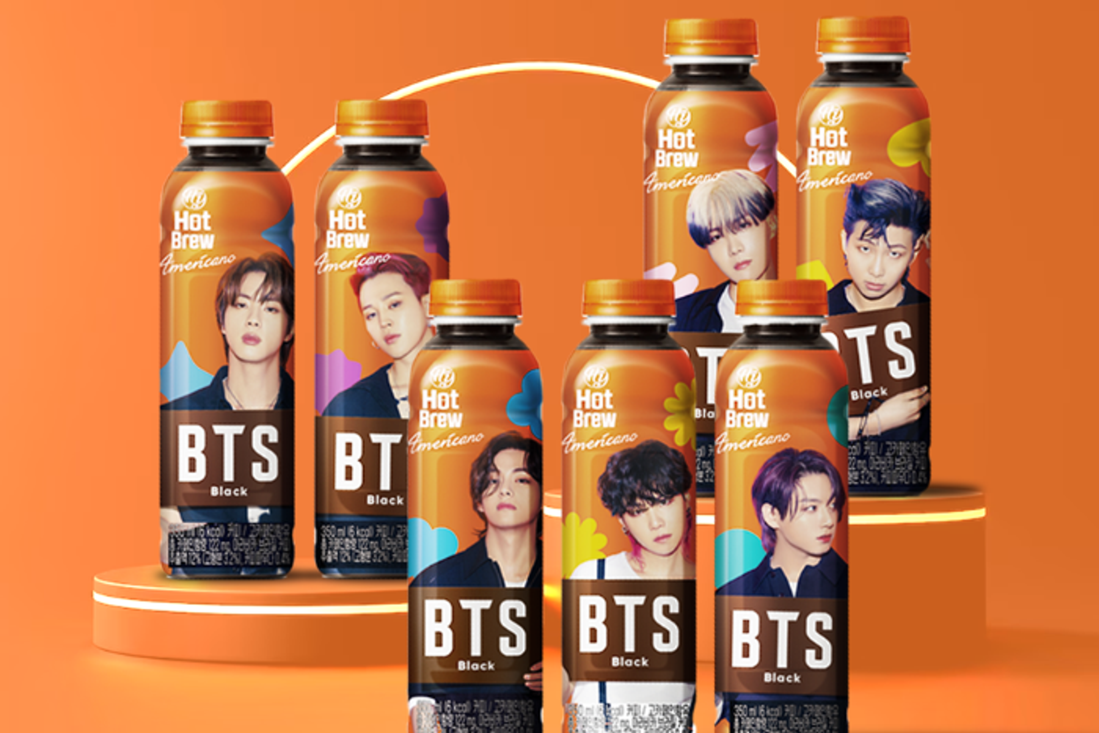 HY BTS Hotbrew schwarzer Kaffee 350ml - Ideal für Kaffeeliebhaber und BTS Fans