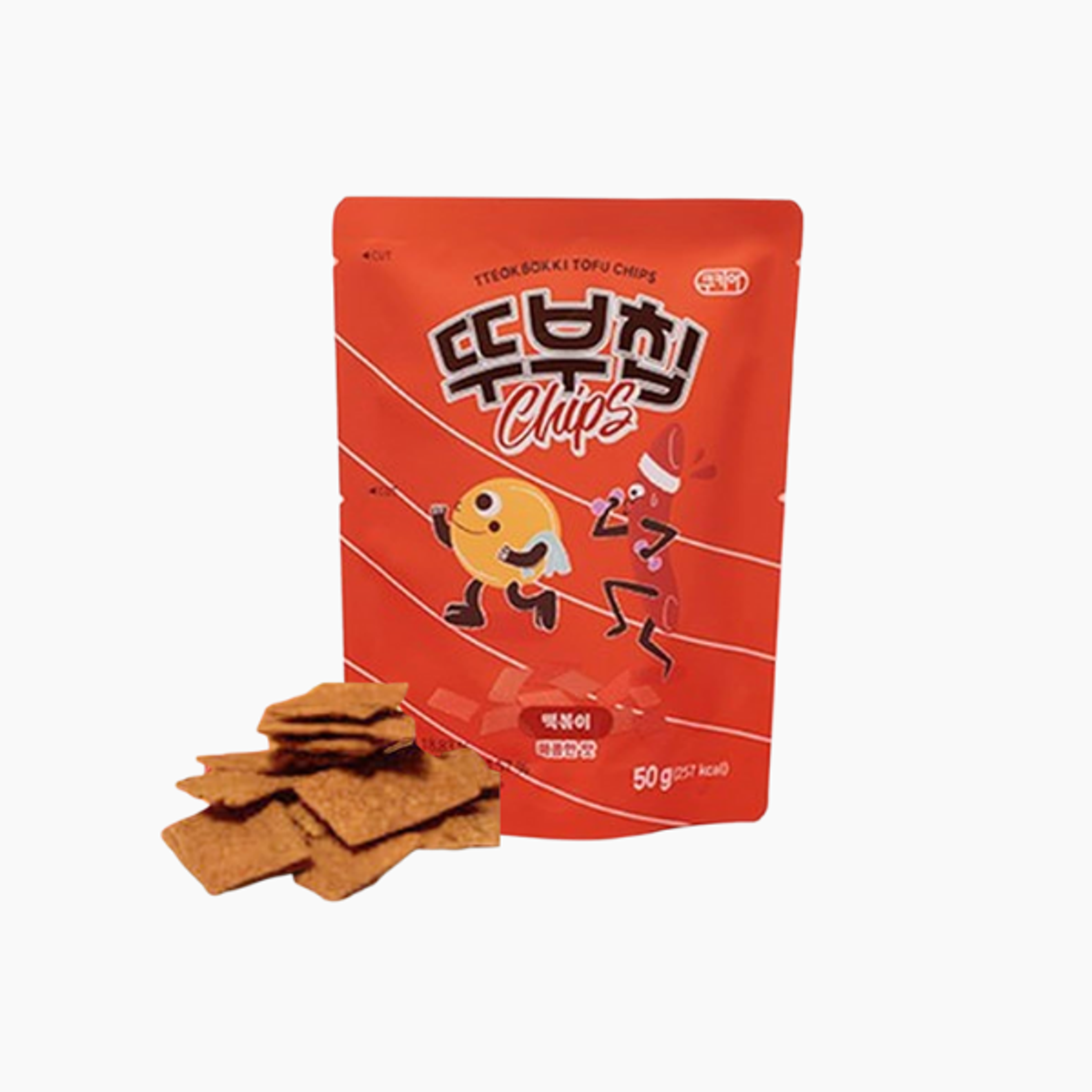  COOKIA Tofu-Snack Tteokbokki: Knusprig & Koreanisch Würzig (50g)