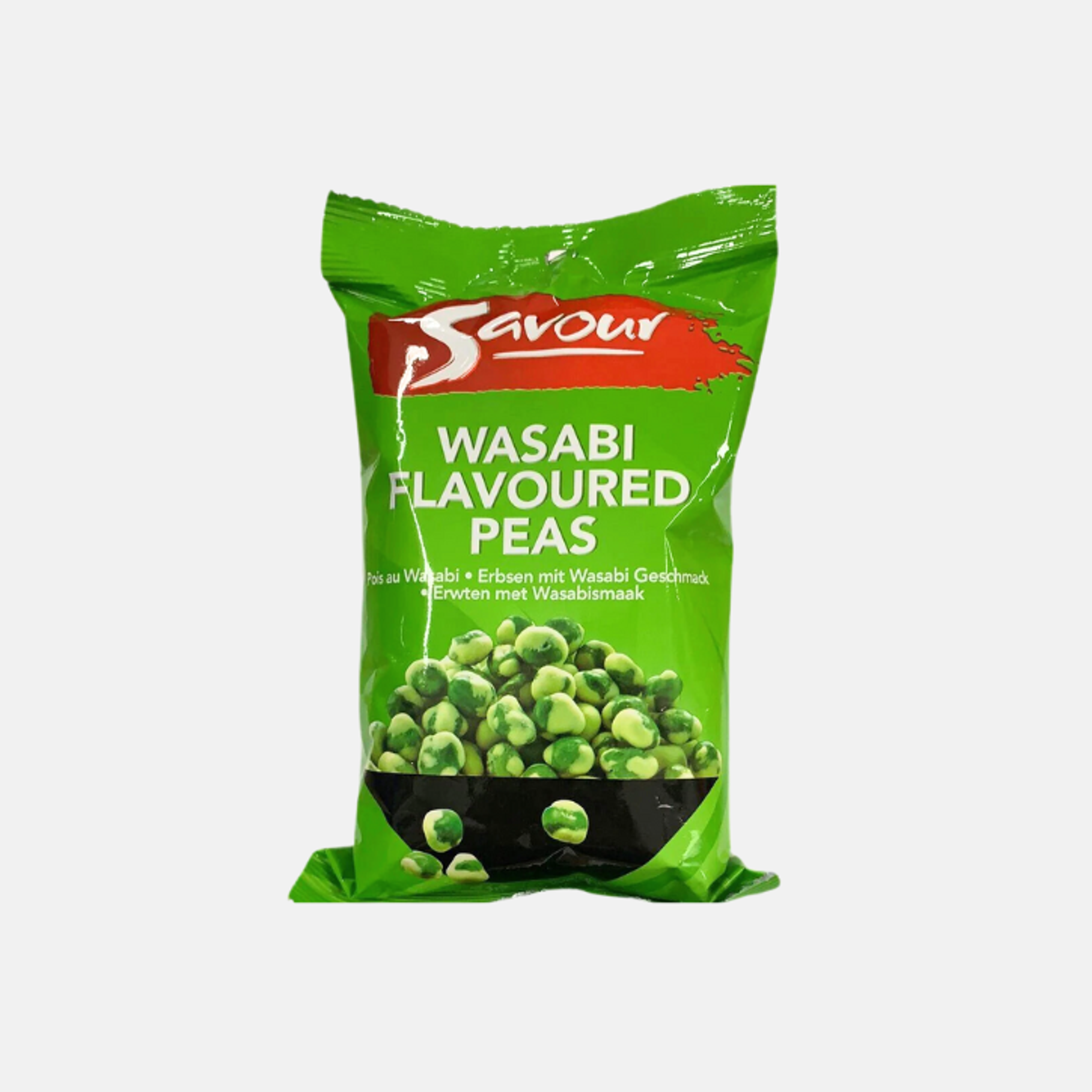 Savour Wasabi Flavoured Peas 100g - Knusprige Erbsen mit scharfem Wasabi-Geschmack