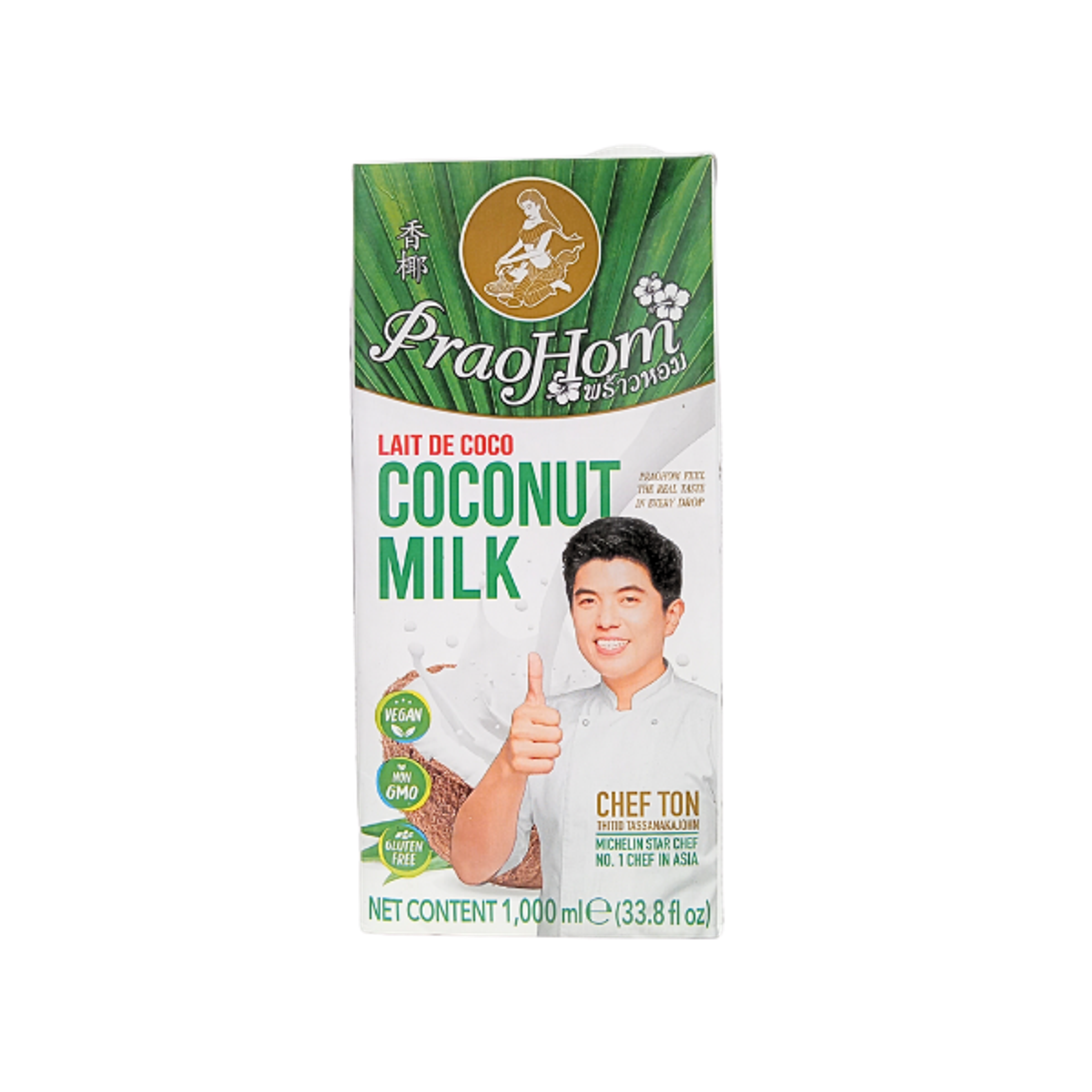 PRAOHOM Coconut Milk 1L | Cremige Kokosmilch für Currys
