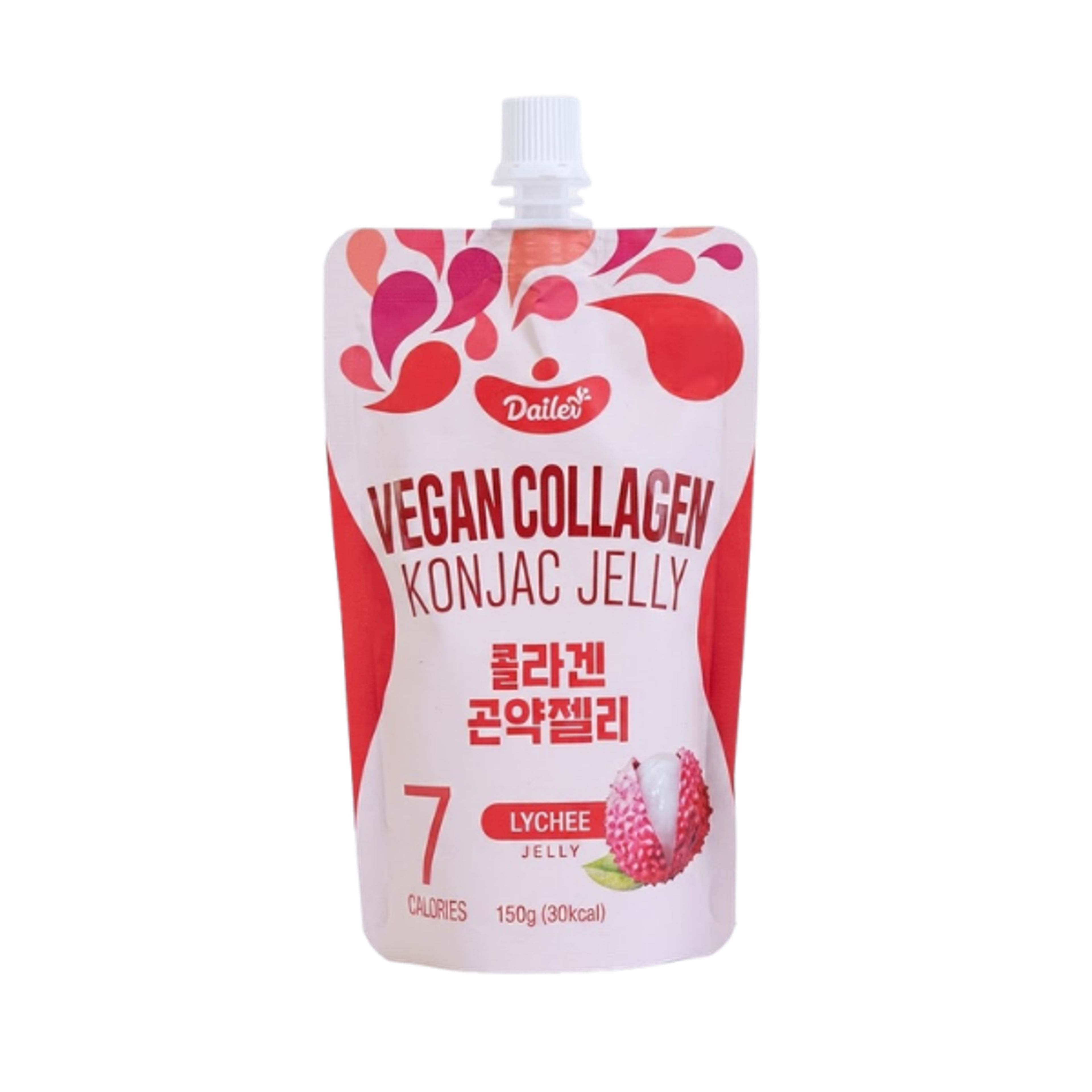 DELIEF Vegan Collagen Konjac Jelly Lychee 120g | Veganer 7kcal Konjak-Gelee mit Litschigeschmack