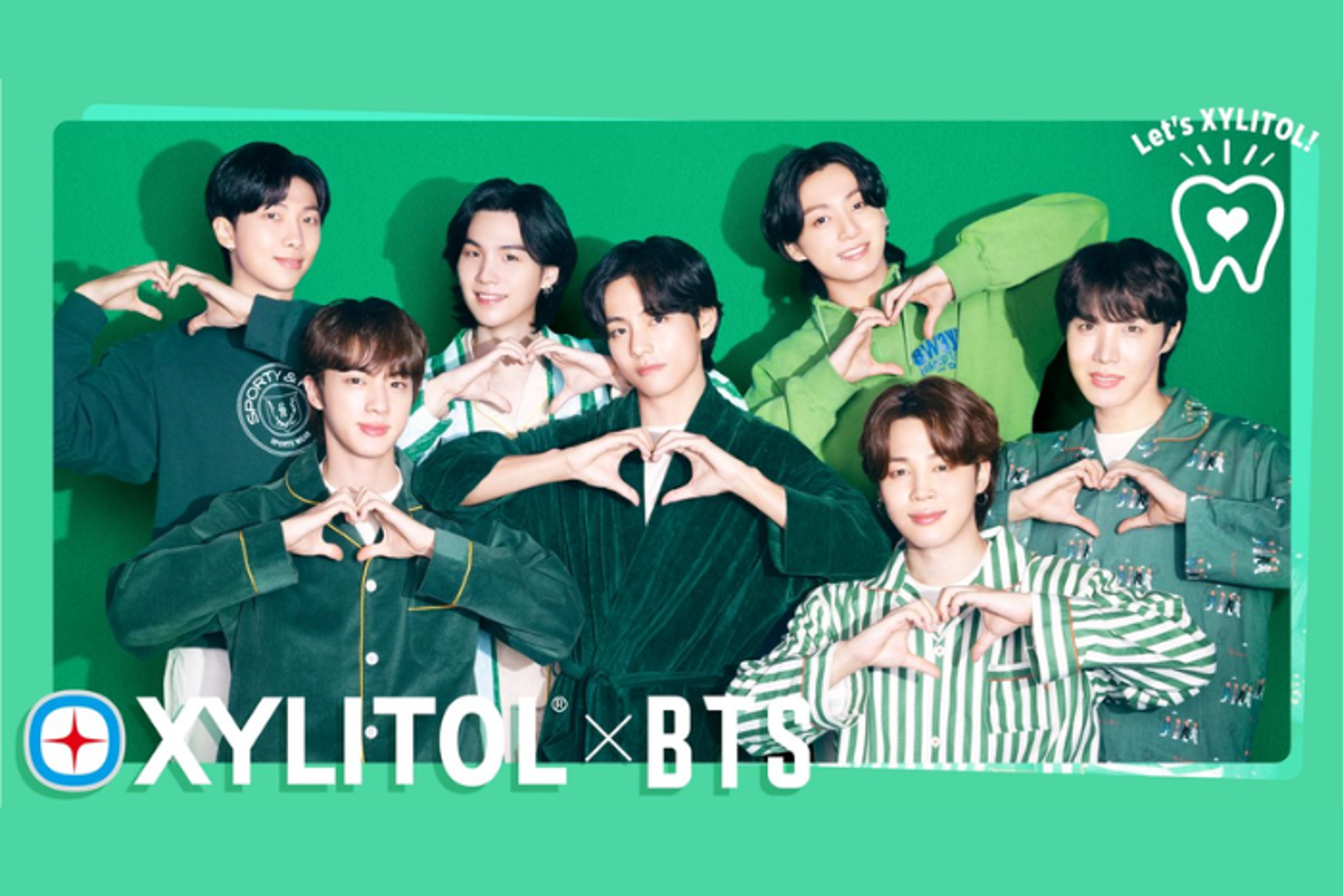 BTS x Lotte Xylitol Bubble Gum Mild Mint 9P 26g