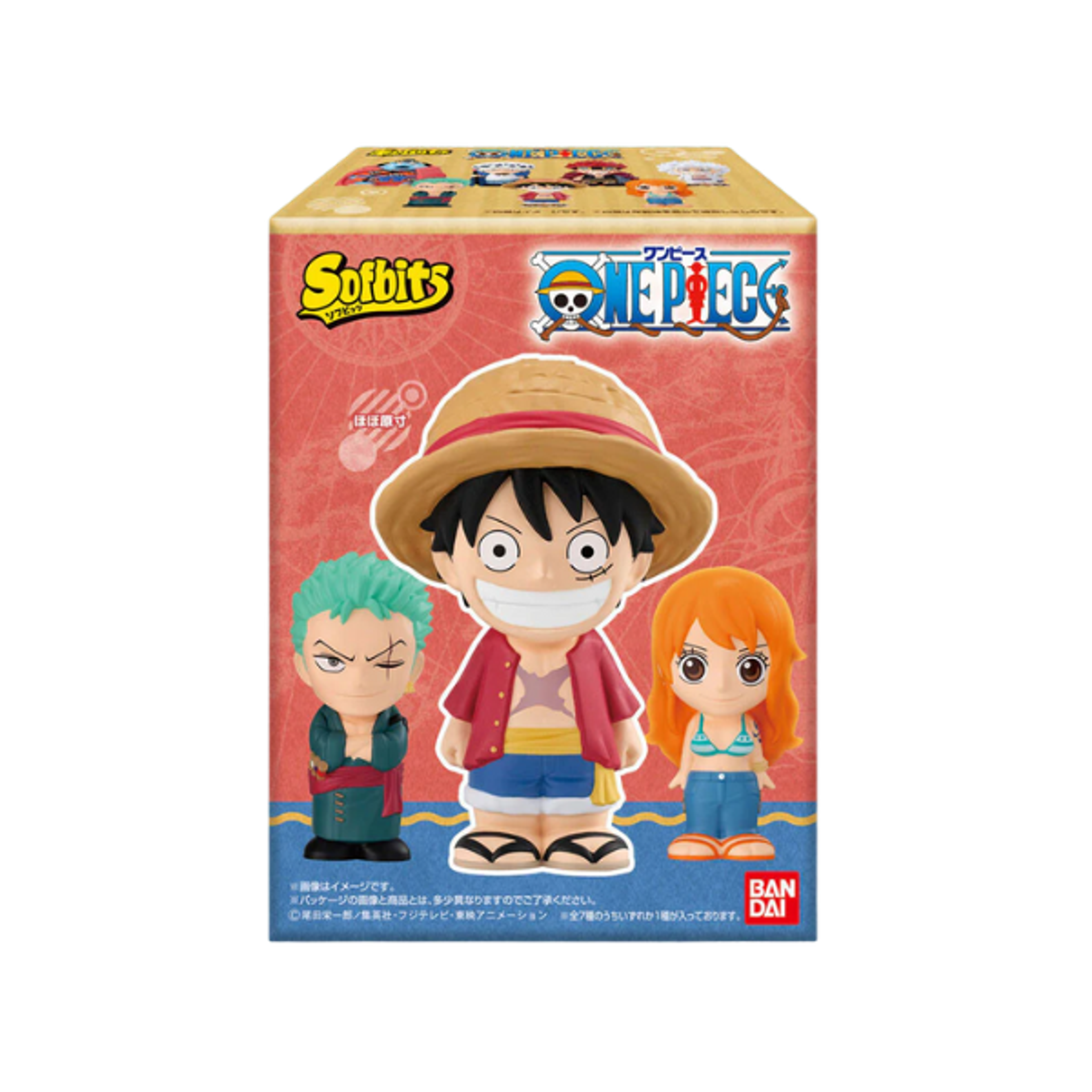 BANDAI Softbits ONE PIECE Blind Box | Soft Vinyl Figure Collection ~70 mm