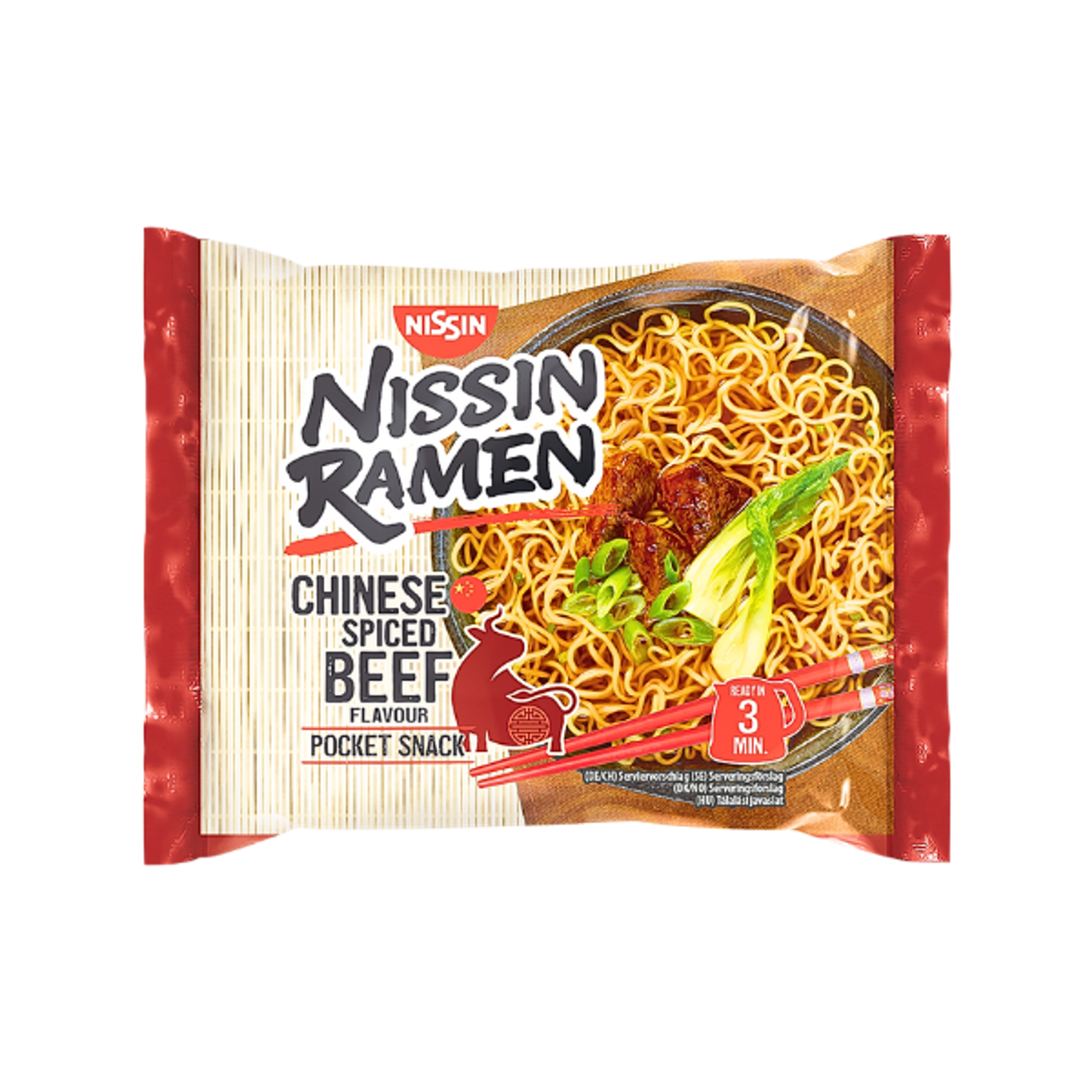 NISSIN Ramen Chinese Spiced Beef 67g | Würzige Instant-Ramen mit Rindfleischaroma
