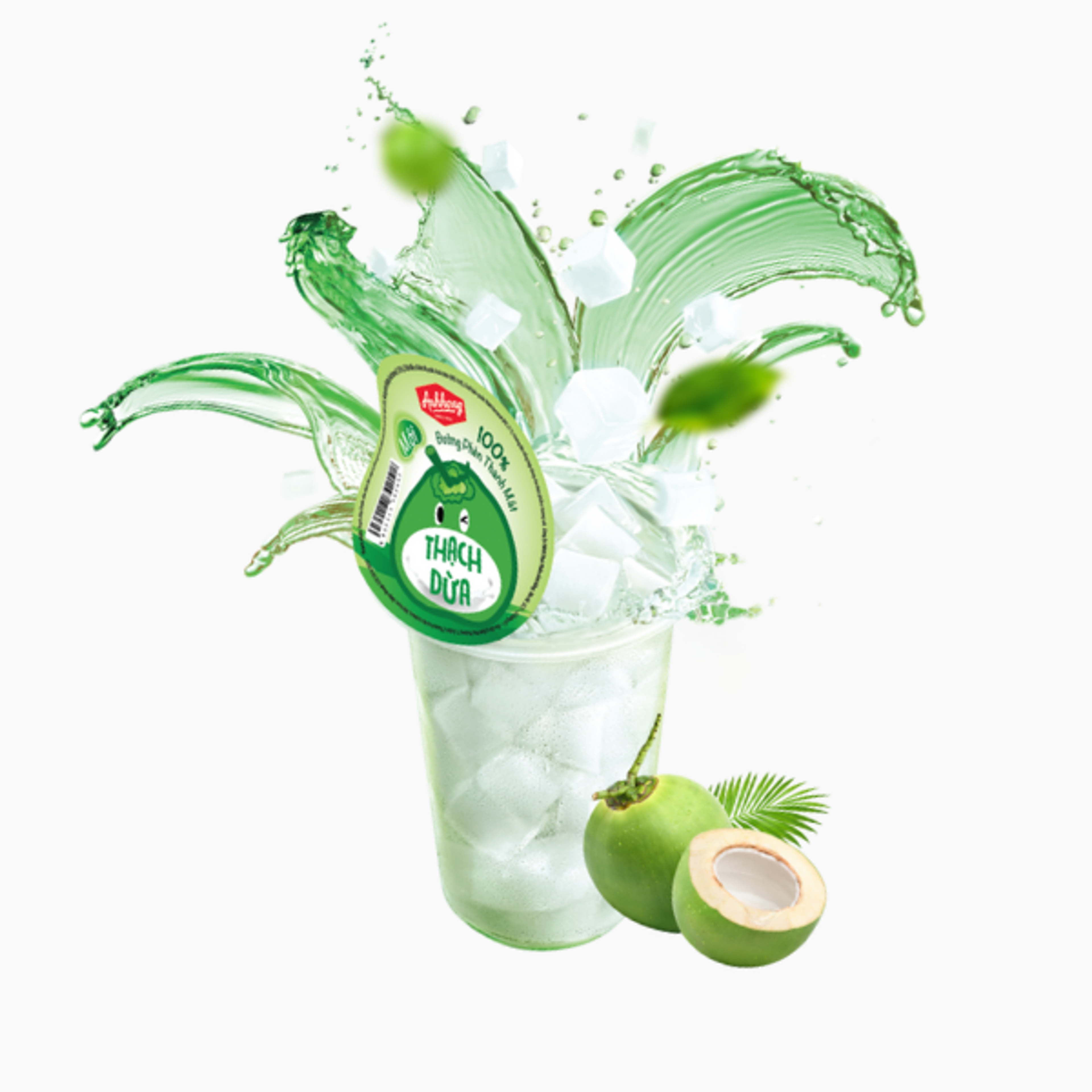ANHHONG Nata de Coco Original 90 g | Kokosnuss-Gelee Cups im klassischen Style