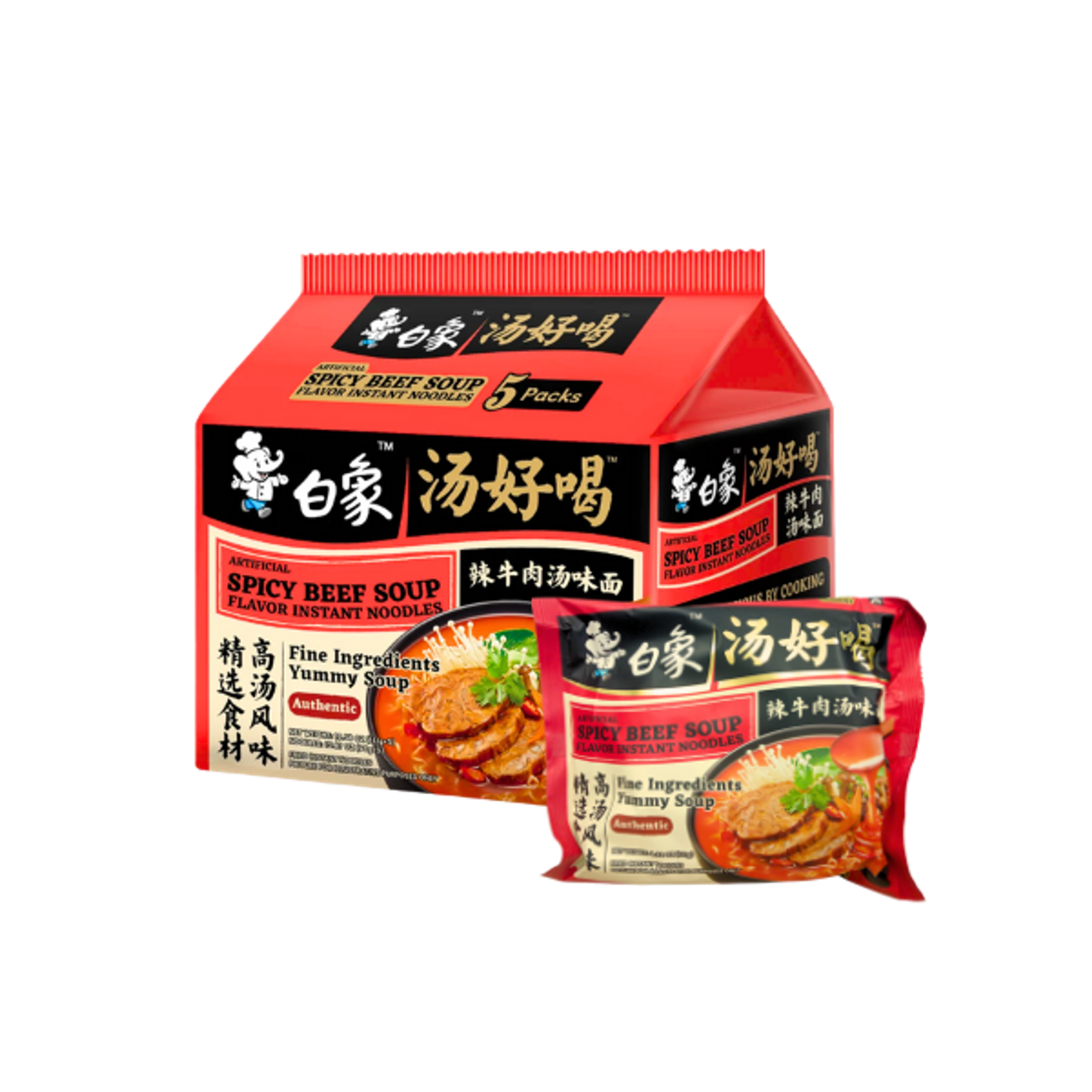 BAIXIANG Instant-Nudeln Scharfer Rindfleisch-Geschmack 111g – Würzig, kräftig & sättigend