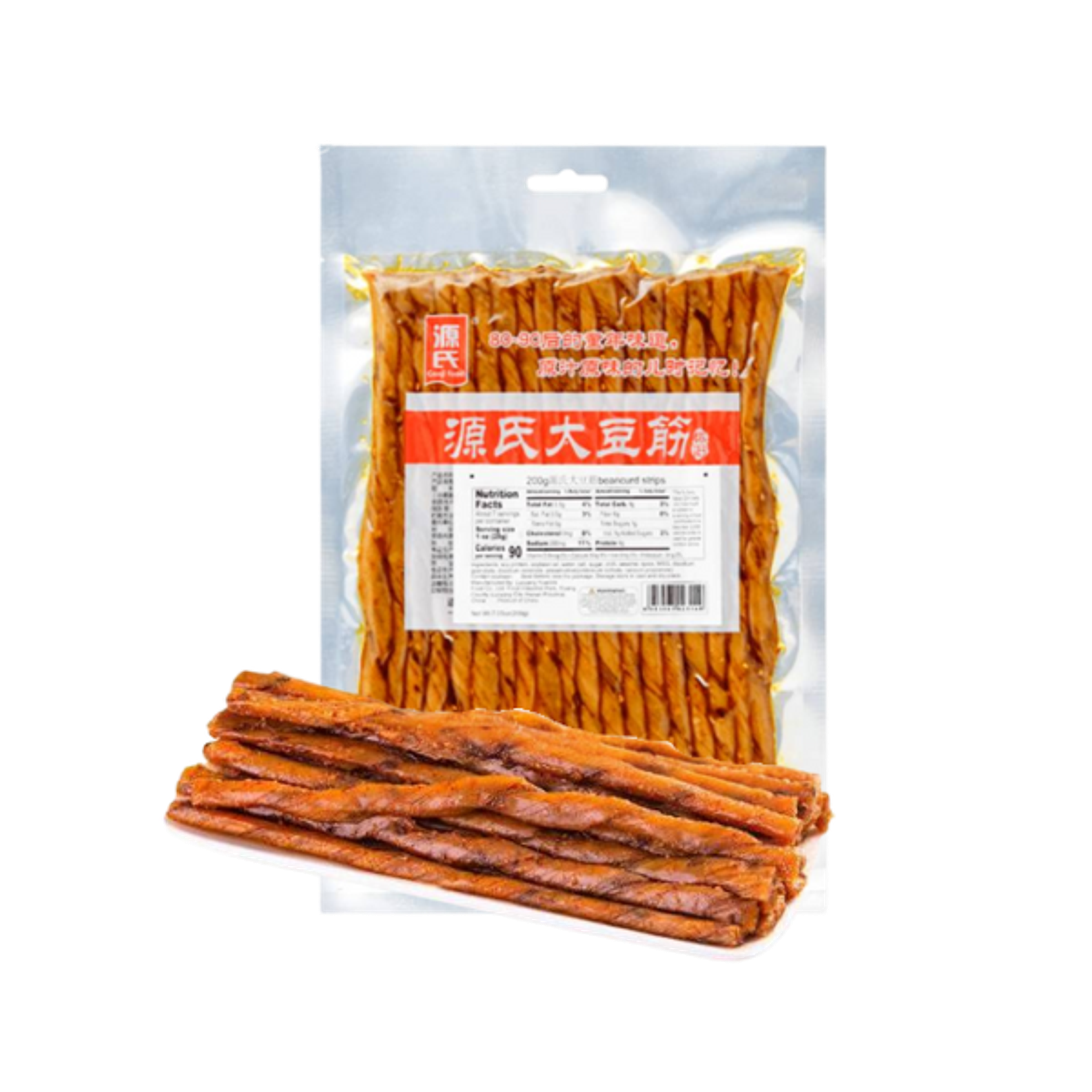 GENJI Scharfer Tofustreifen Gedrehte Form 200 g | Veganer Soja-Snack mit Chili-Geschmack