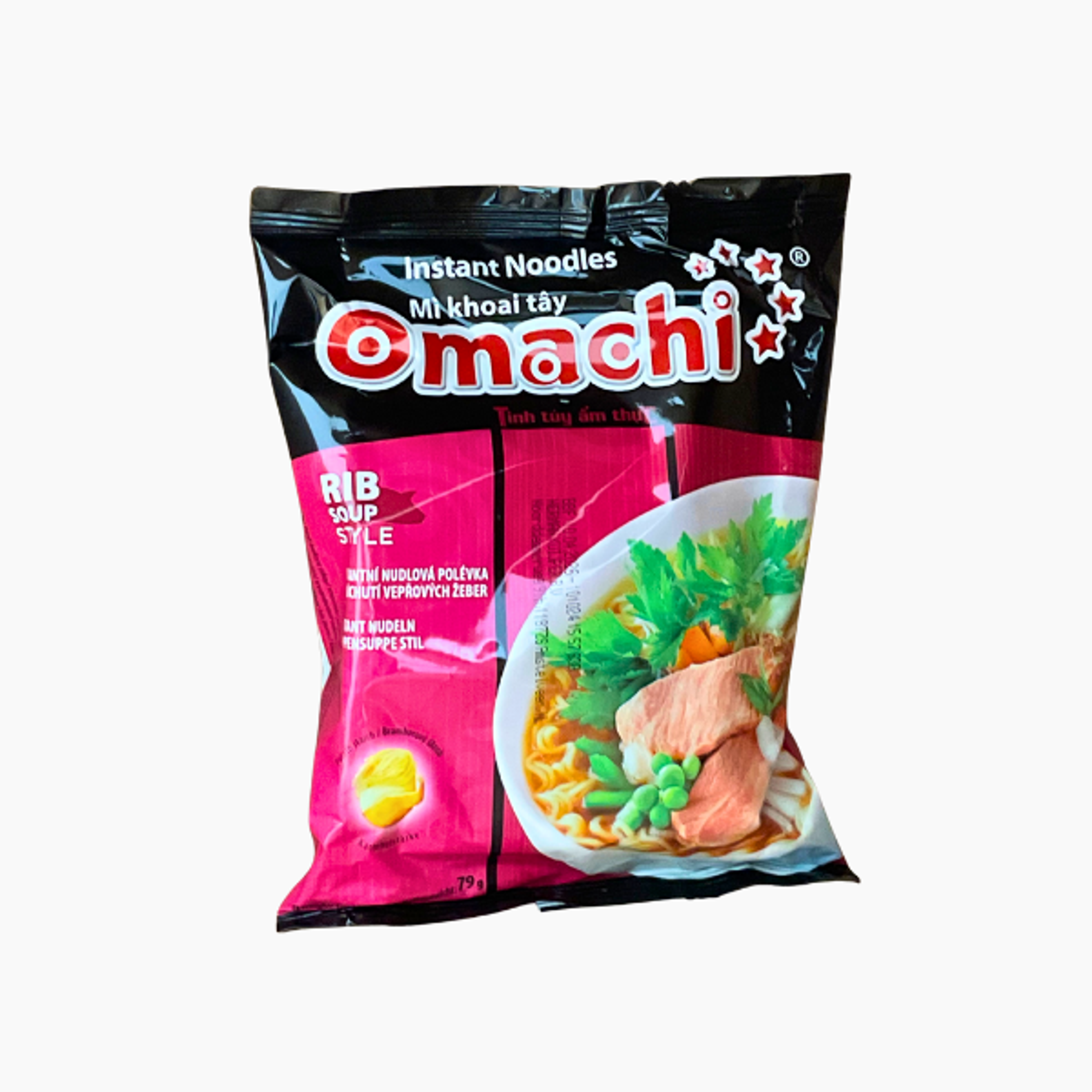 OMACHI Potato Noodles Braised Pork Rib 79g | Kartoffel-Nudeln mit Rippchengeschmack
