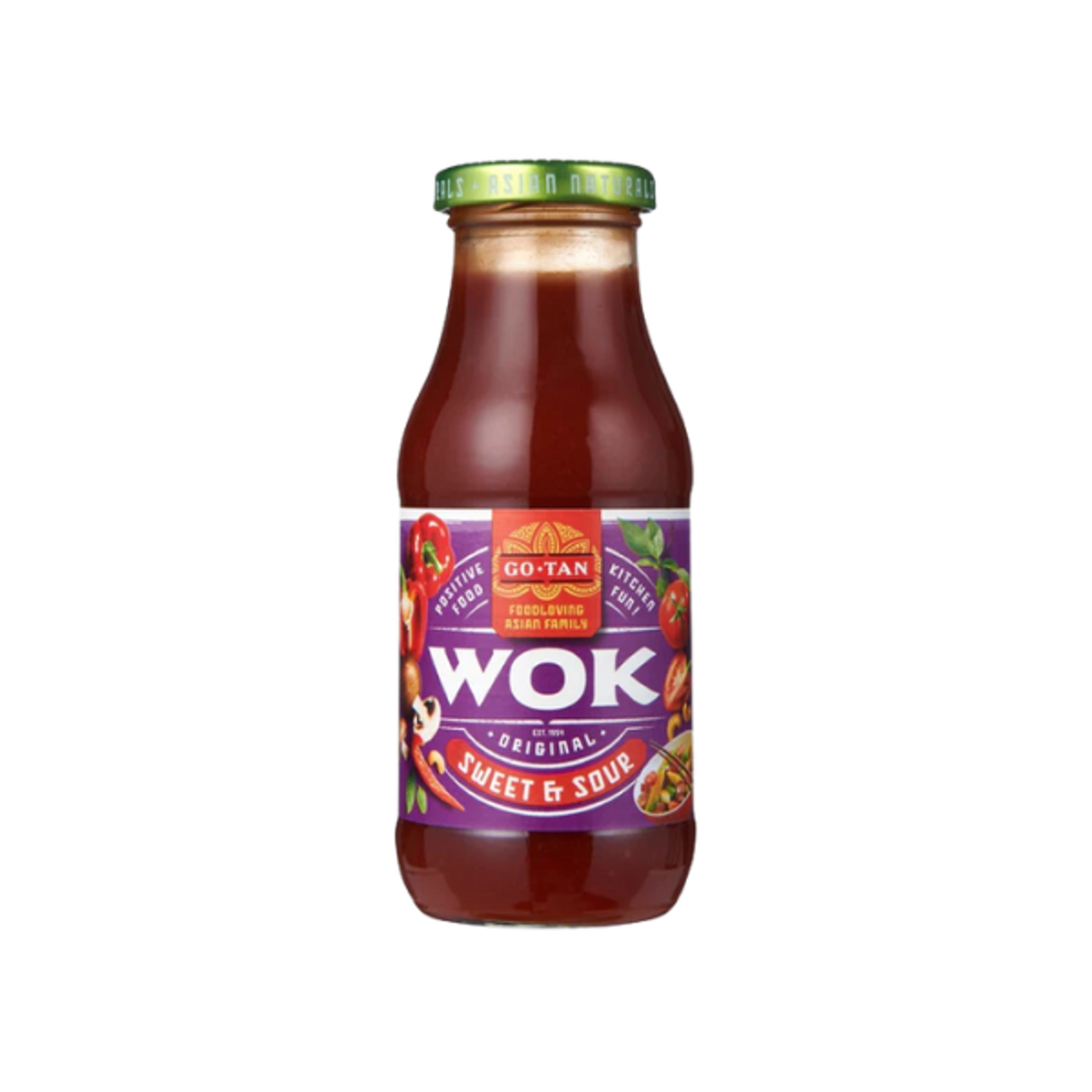 GO-TAN Wok Sweet & Sour 240ml | Fruchtig-süß-saure Wok-Sauce für Asiatische Gerichte