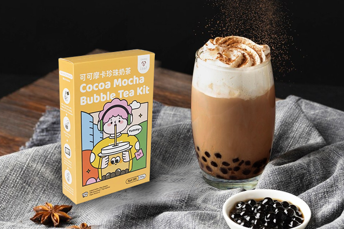Köp Tokimeki Cocoa Mocha Bubble Tea Kit 3-pack 255g hos Coopers Candy