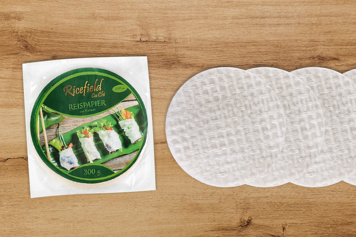   Ricefield Reispapier 22cm von EasyCookAsia für vielseitige kulinarische Kreationen.