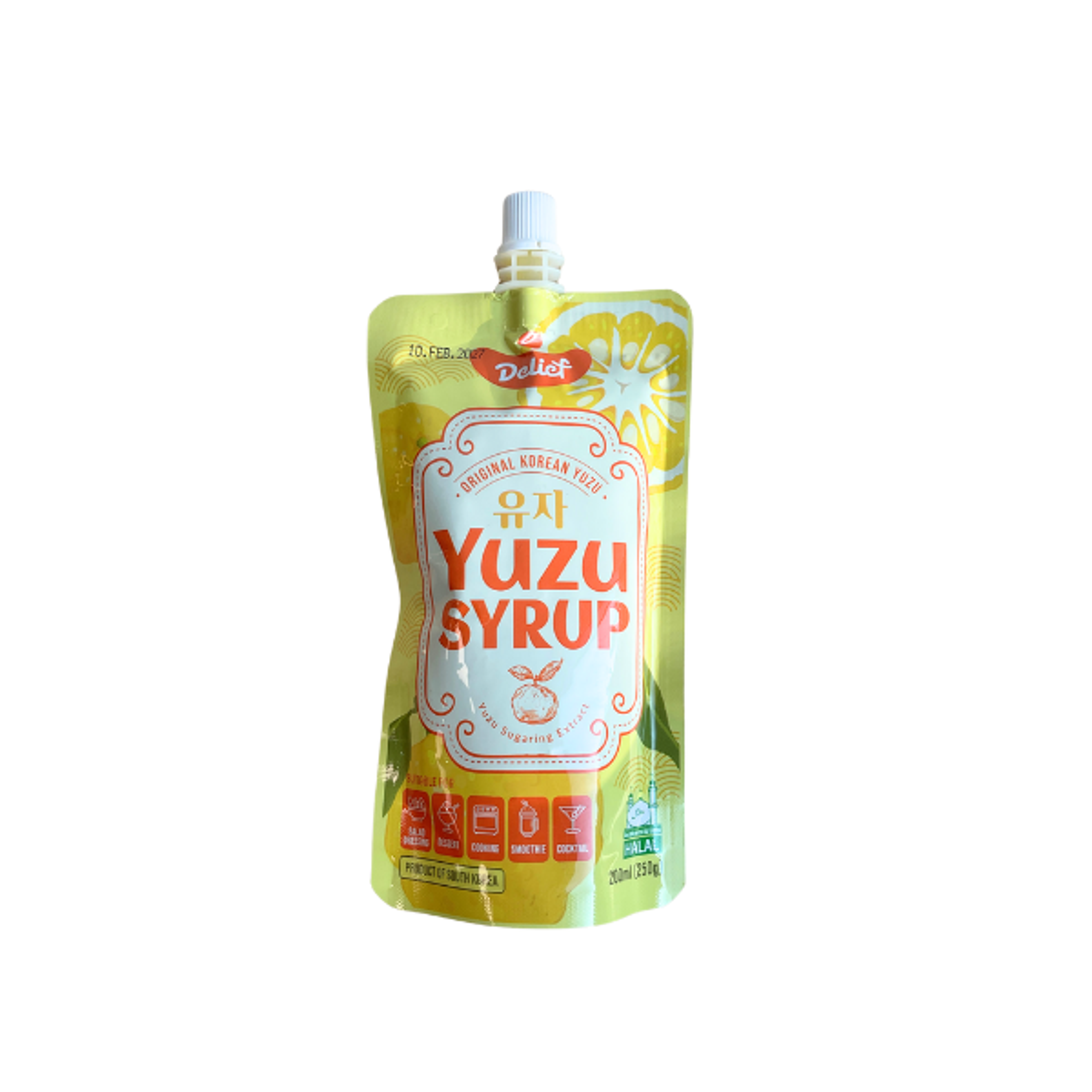 DELIEF Yuzu Syrup 200ml | Japanischer Yuzu-Sirup für Cocktails, Tee & Süßspeisen