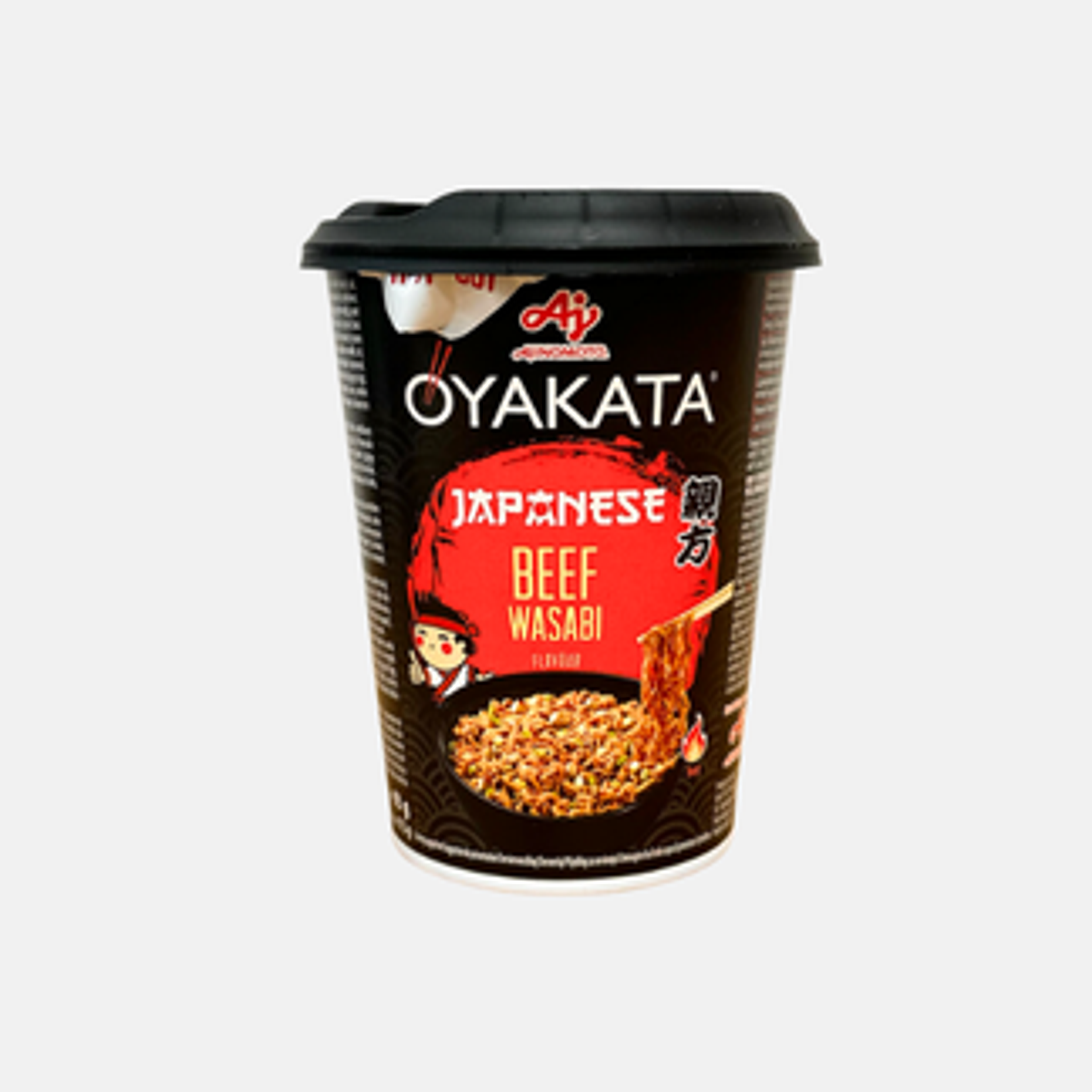 OYAKATA Japanese Yakisoba Beef Wasabi Cup 93g – Spicy Beef Yakisoba with Wasabi Flavor