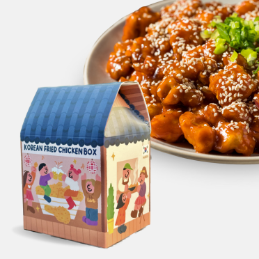 EasyCookAsia Little House Korean Fried Chicken - Authentisches Rezept in Hanok-Box | Snack & Partyessen für 2~4