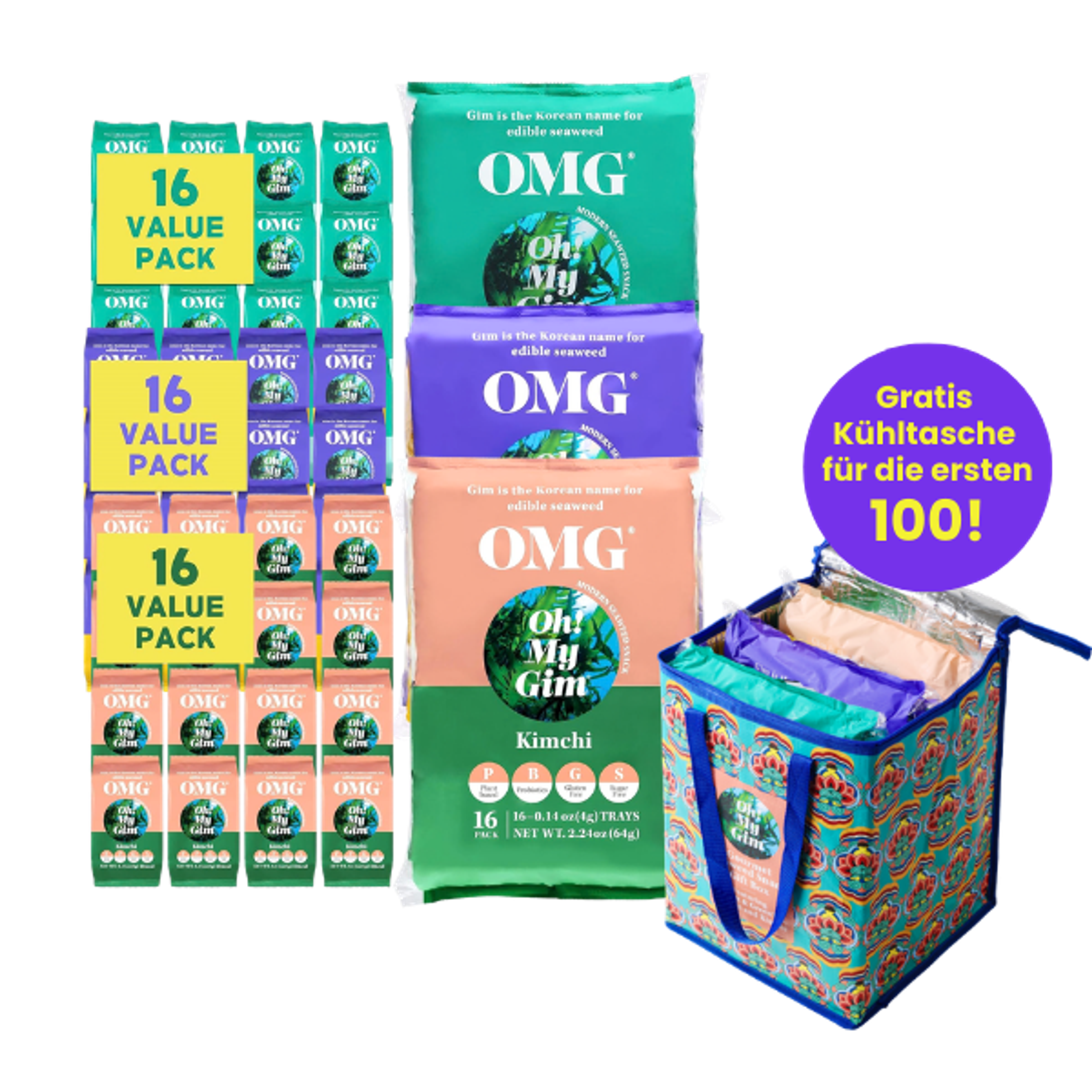 Drei beliebte Geschmacksrichtungen in einem Set