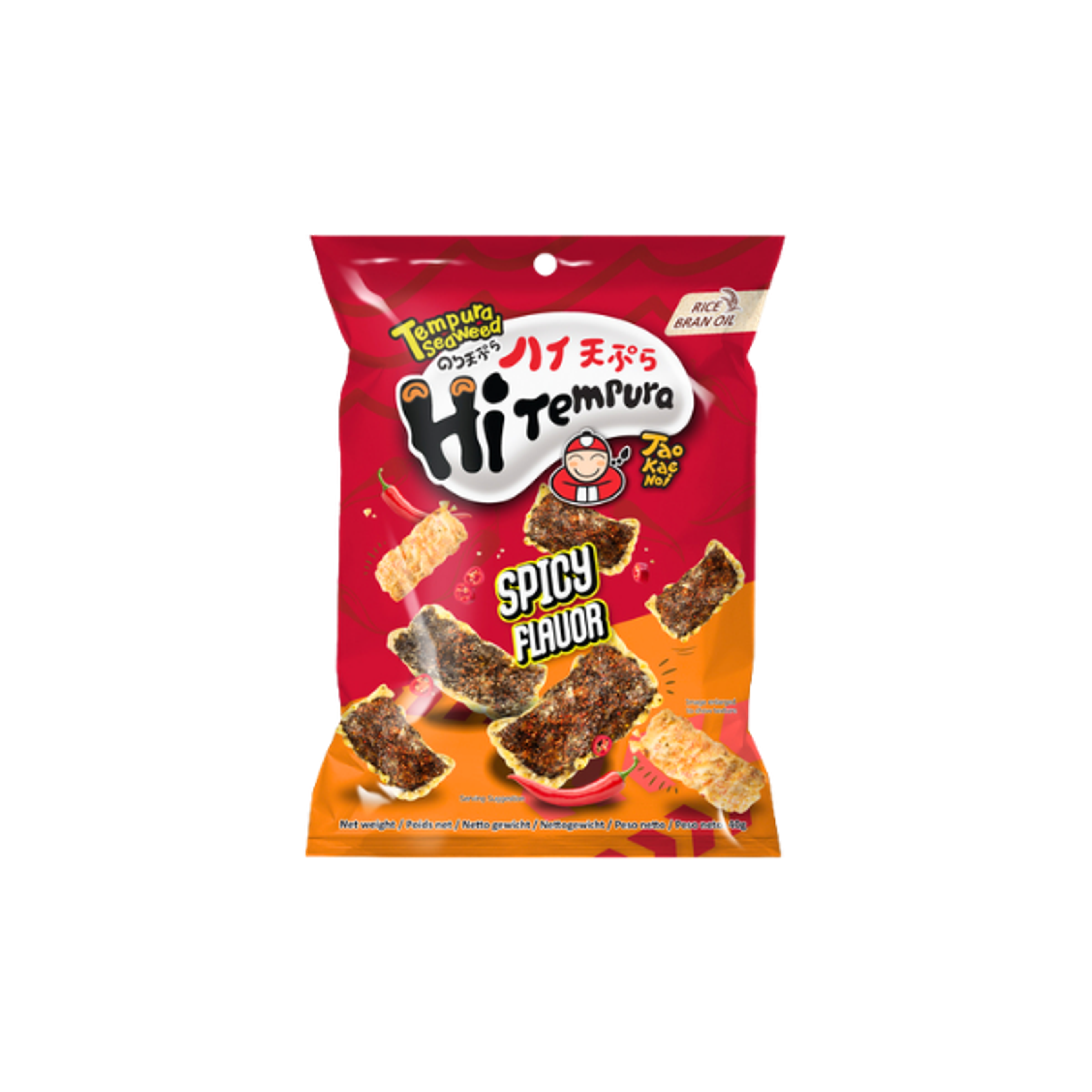 TAOKAENOI HiTempura Seaweed Snack Spicy 40 g | Knuspriger Algensnack im Tempura-Style