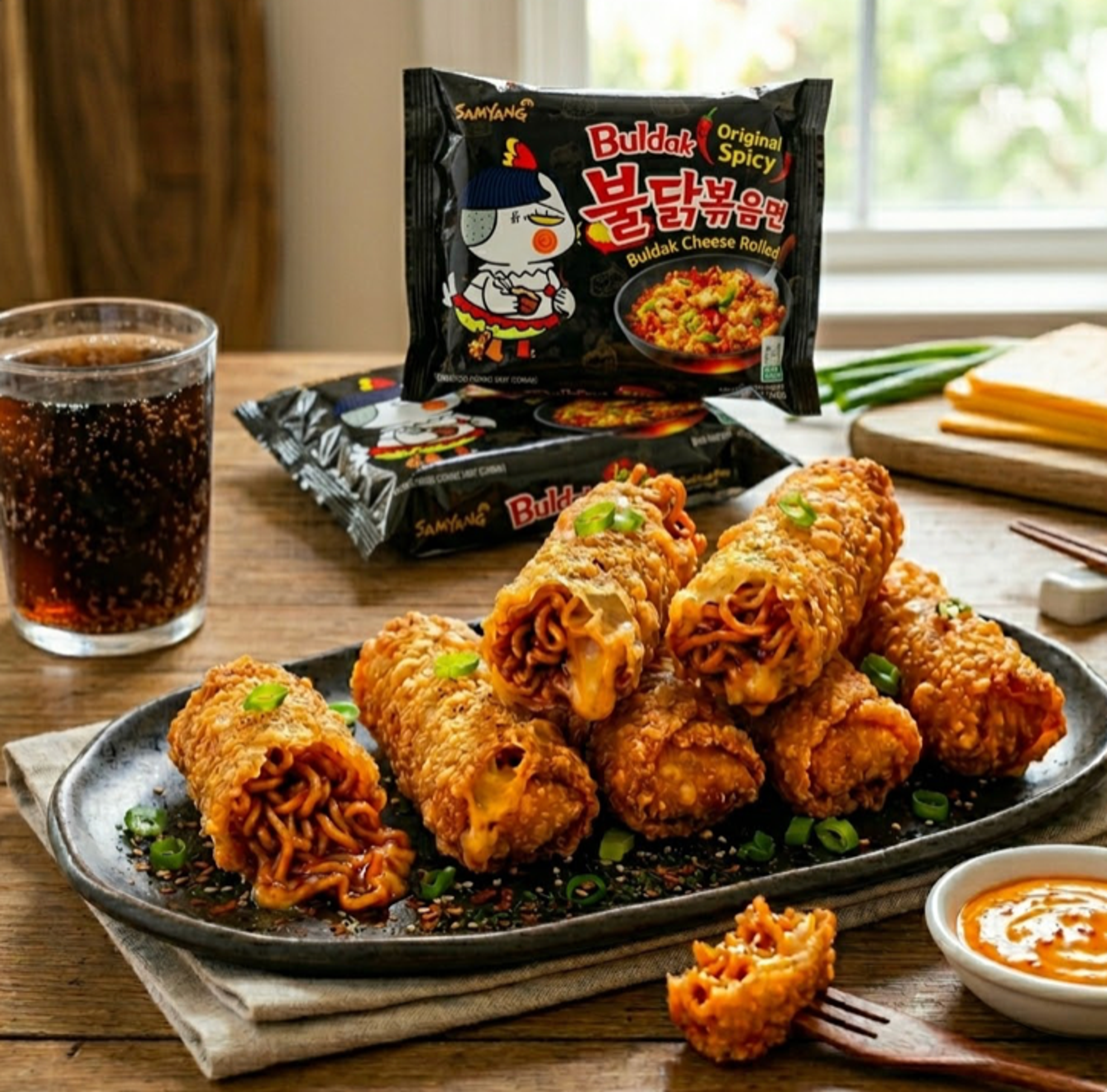 Buldak Cheese Rolls: perfekt als unterhaltsamer und leckerer Snack oder Vorspeise