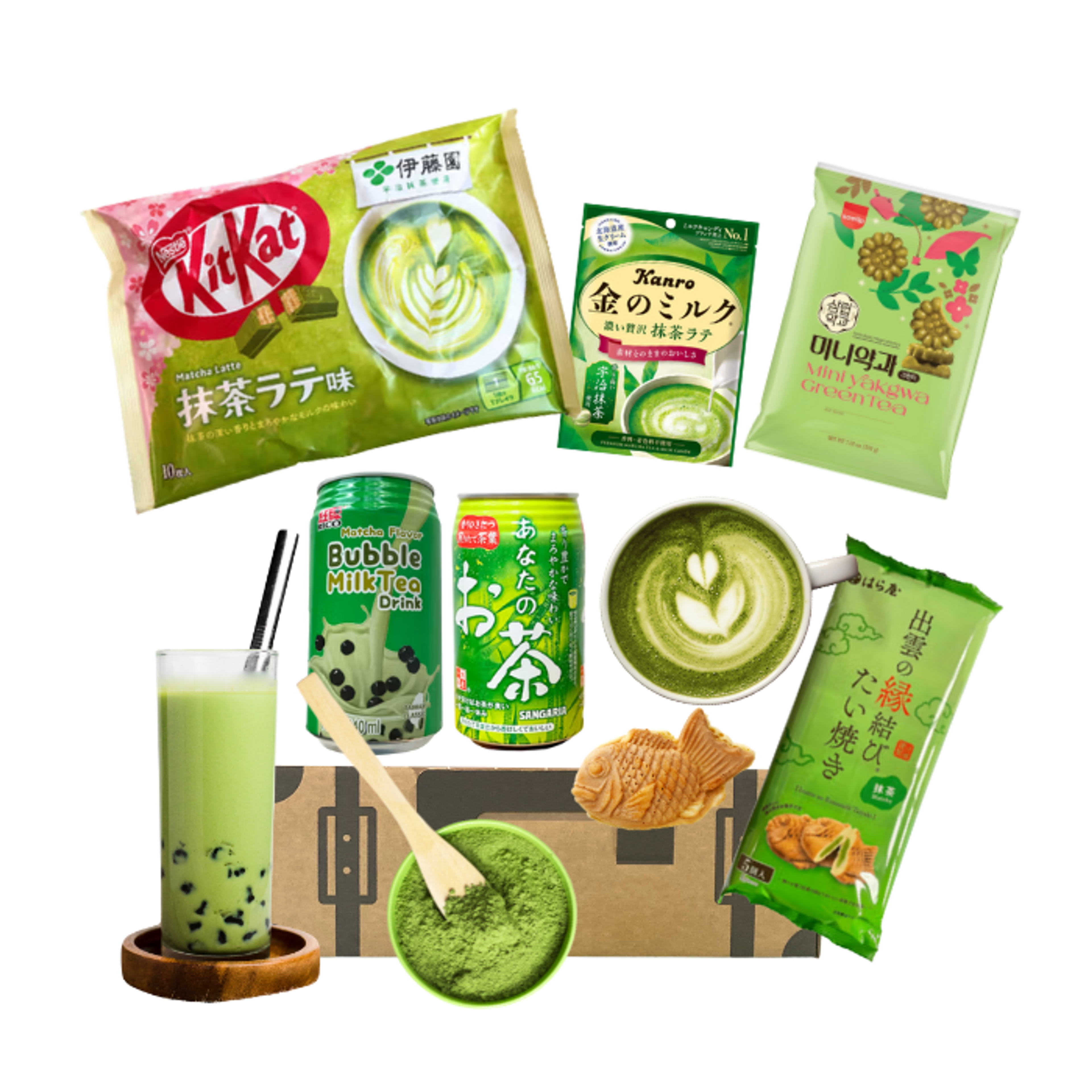 Matcha Box | Asiatische Probierbox mit Matcha-Geschmack für Genießer & Geschenkideen