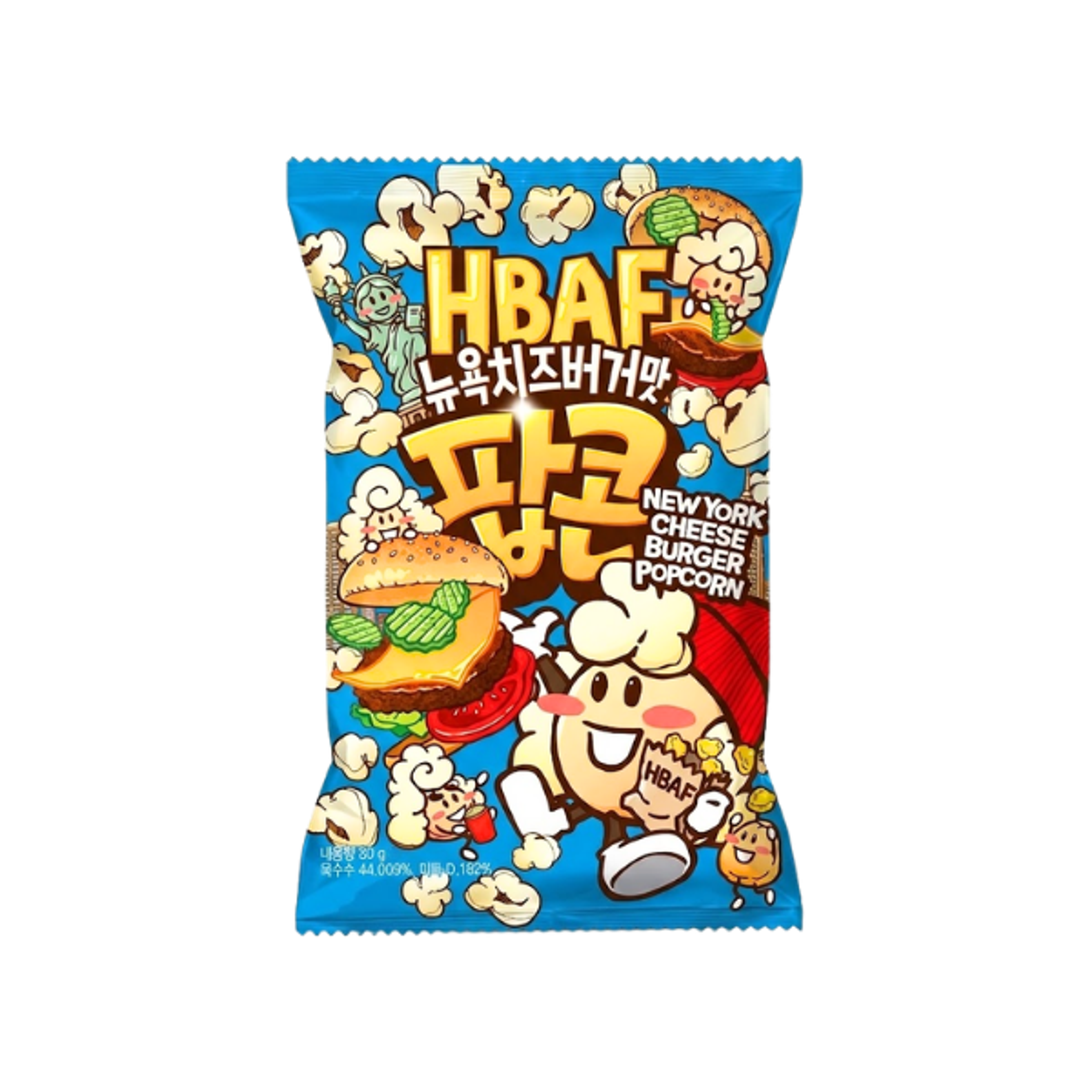 HBAF Popcorn New York Cheese Burger 80g | Koreanischer Burger Popcorn Snack