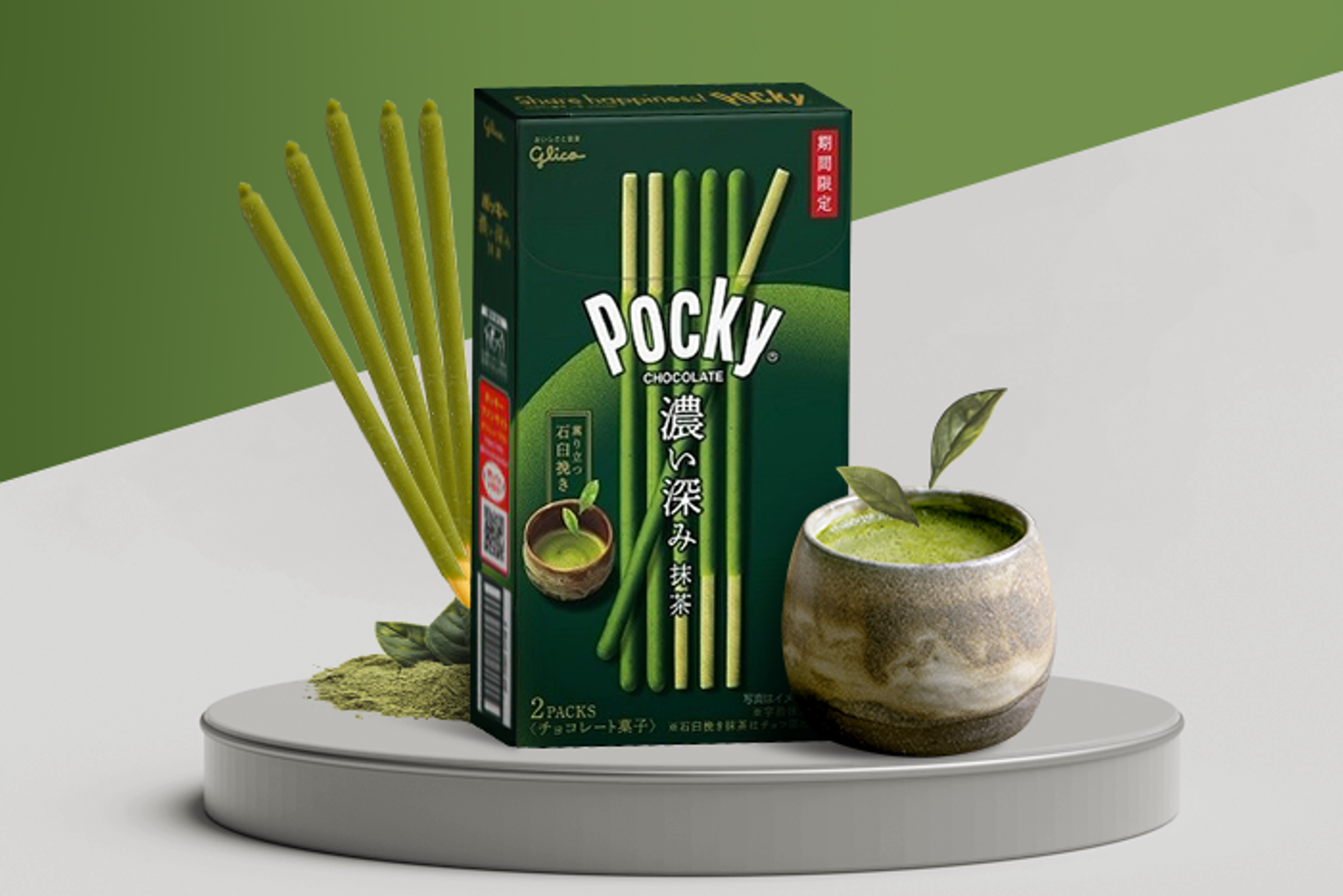 Glico Pocky Matcha 61.6g – Der perfekte Snack für Matcha-Liebhaber