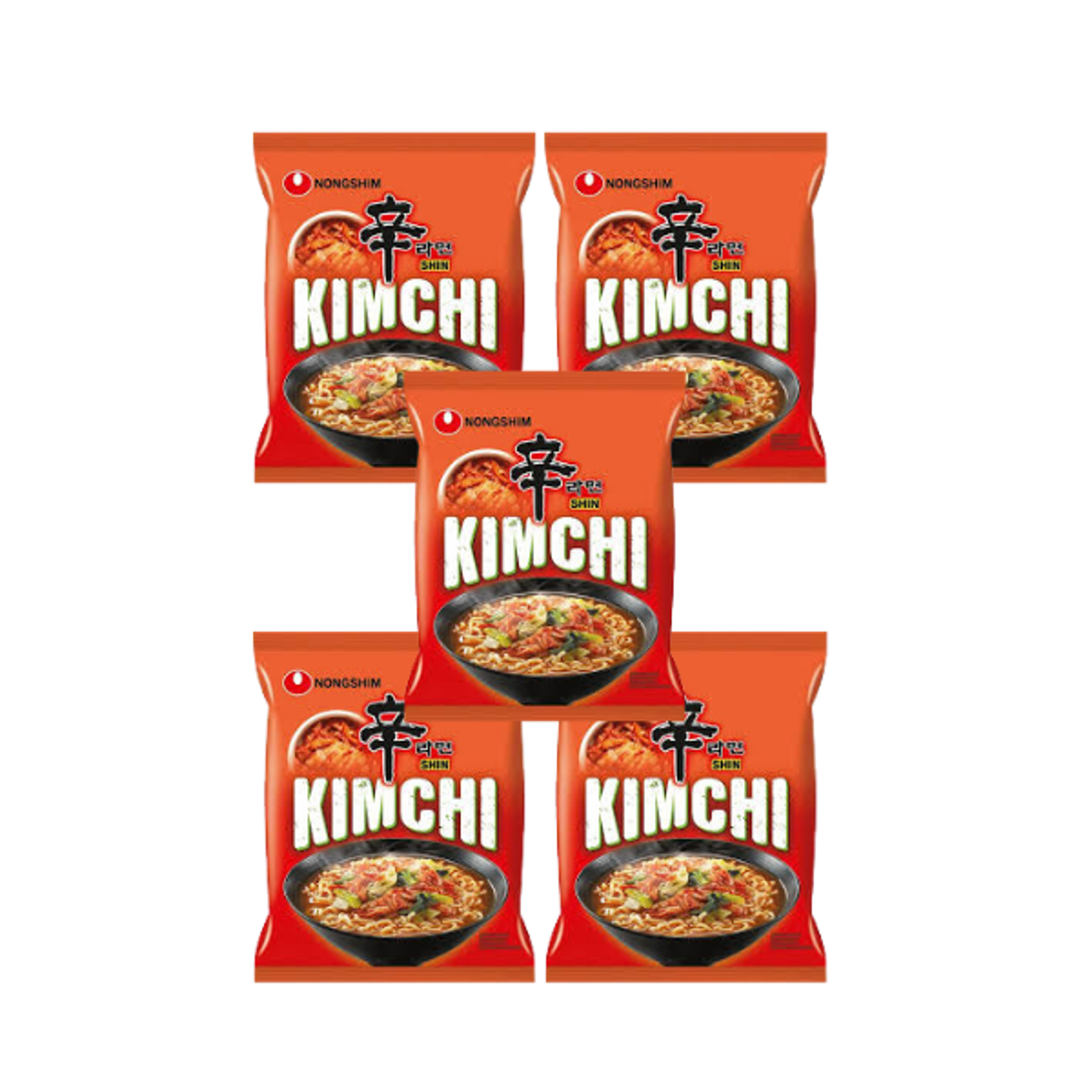 NONGSHIM Kimchi Ramyeon 120g 5er-Pack | Scharfe Instantnudeln mit Kimchi | Jetzt kaufen!