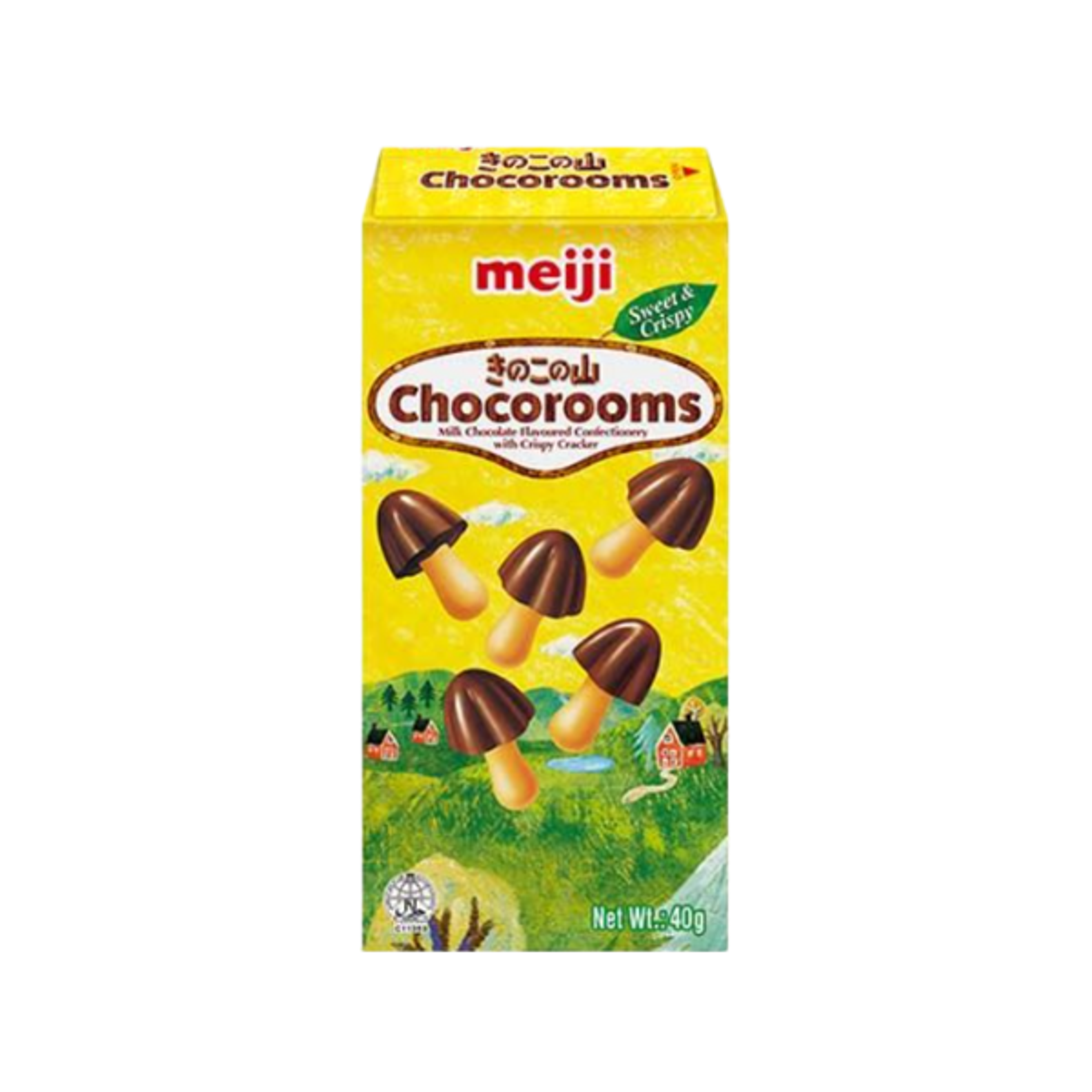 MEIJI Chocorooms 40g | Milchschoko-Keks in Pilzform