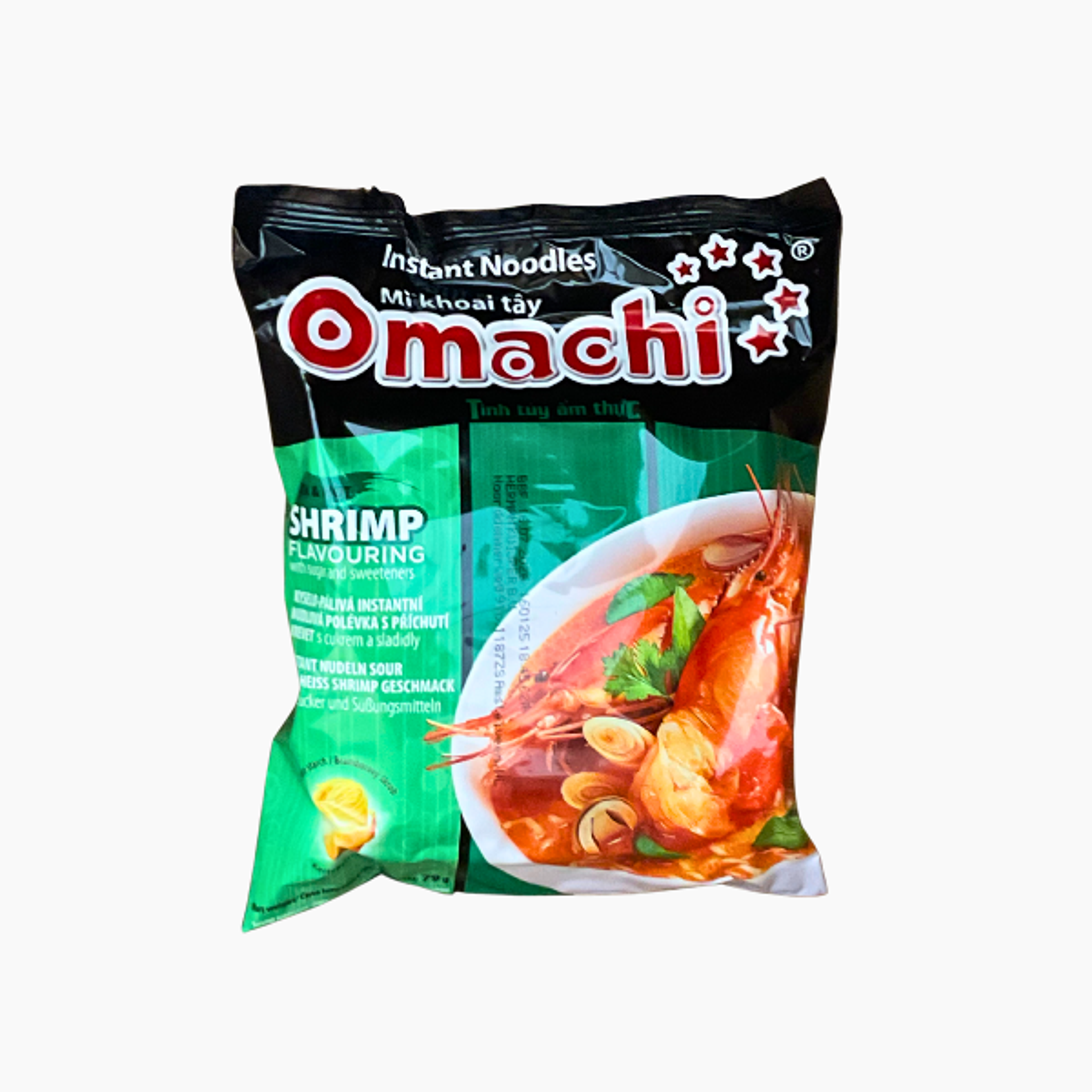 OMACHI Potato Noodles 79g | Scharfe & saure Kartoffel-Nudeln mit Garnelengeschmack
