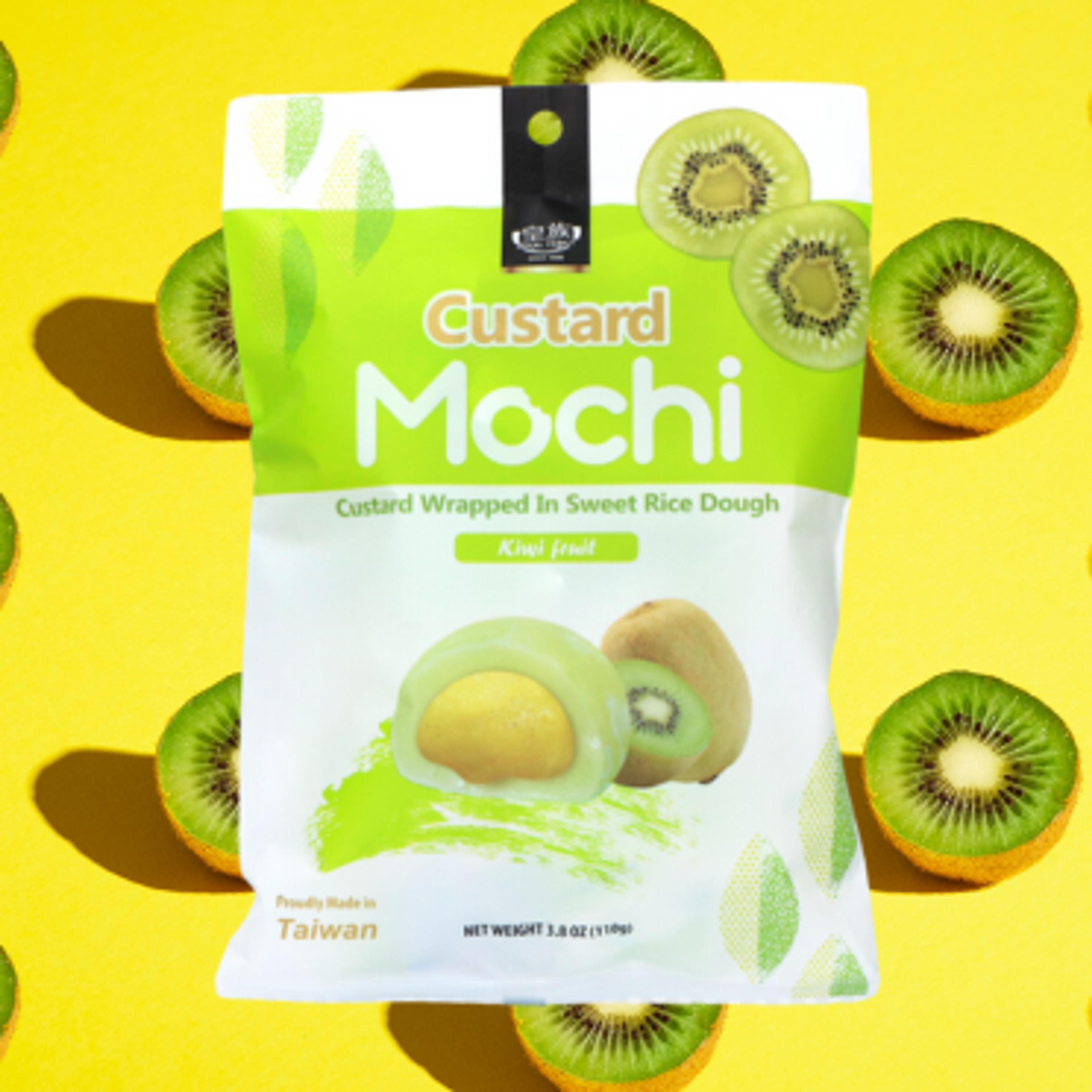 Royal Family Custard Mochi Kiwi 110g - Traditioneller japanischer Snack mit Kiwi-Geschmack