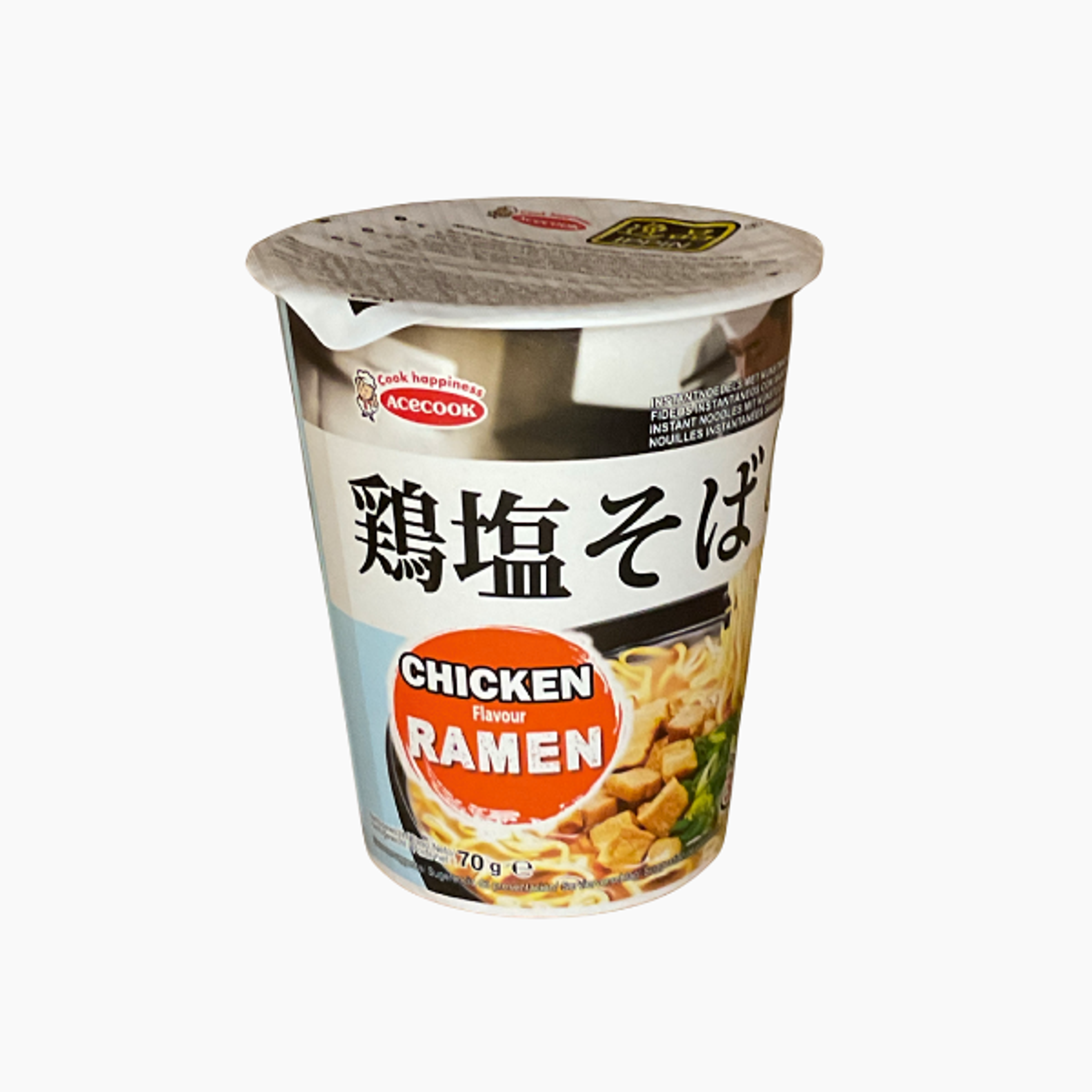 ACECOOK Ippin Chicken Flavour Cup Ramen 70g | Japanischer Ramenbecher mit Hühneraroma
