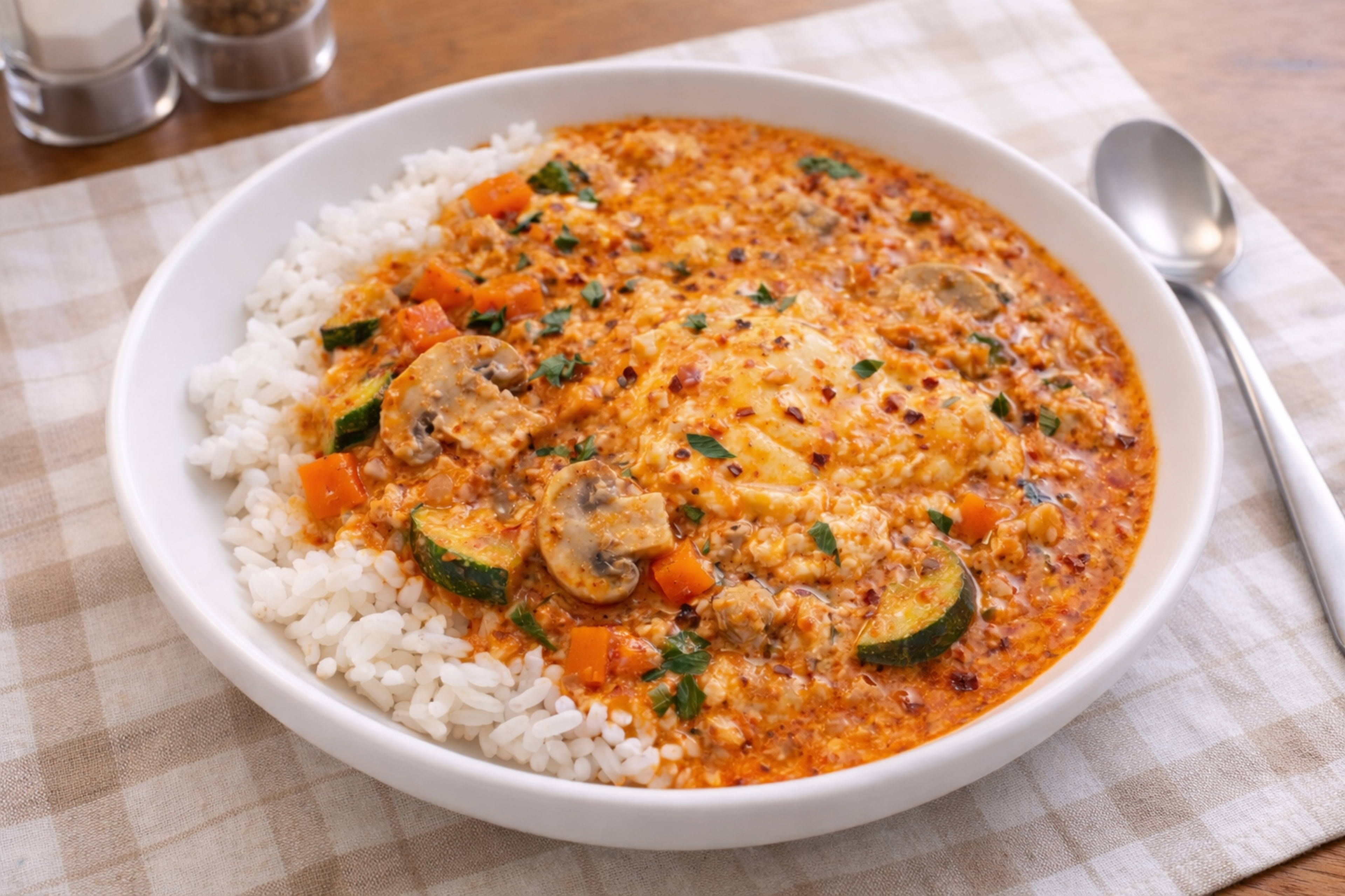 Schnelles Red Currypaste Rezept – cremiges Thai Curry mit Gemüse