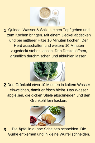 Apfel Grünkohl Quinoa Salat