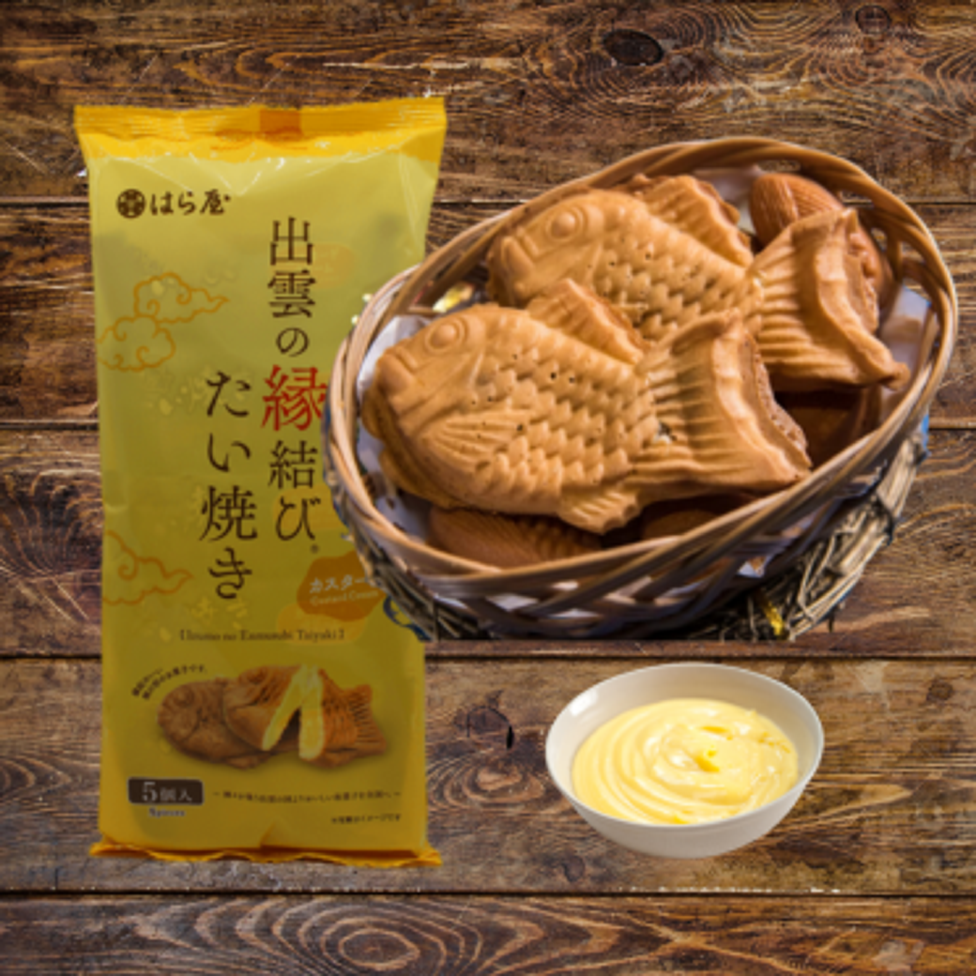 Haraya Taiyaki Custard - Delicate Custard Taiyaki, 5 Pack, 150g