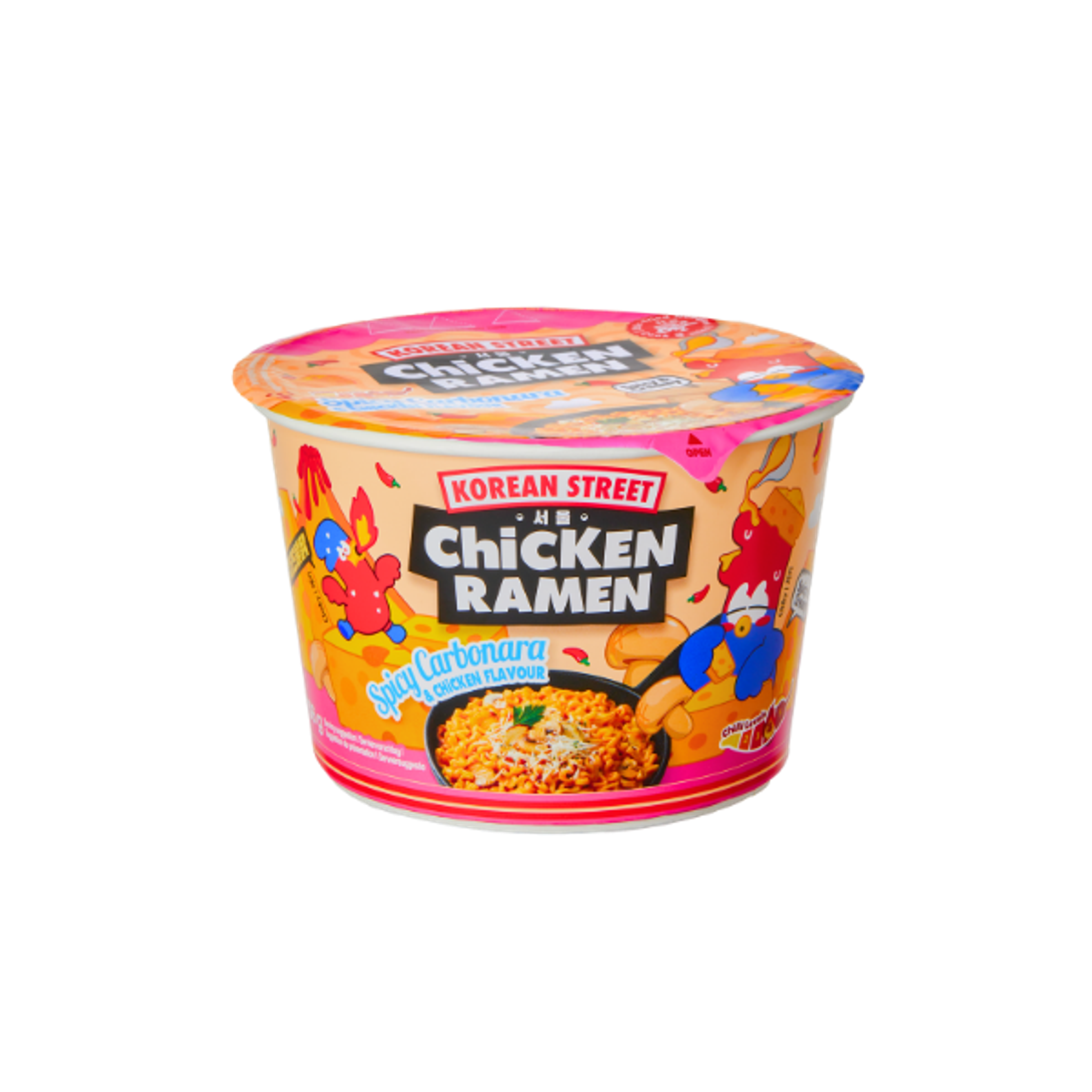 KOREAN STREET Spicy Carbonara Chicken Ramen 106g | Cremige Instant Ramen