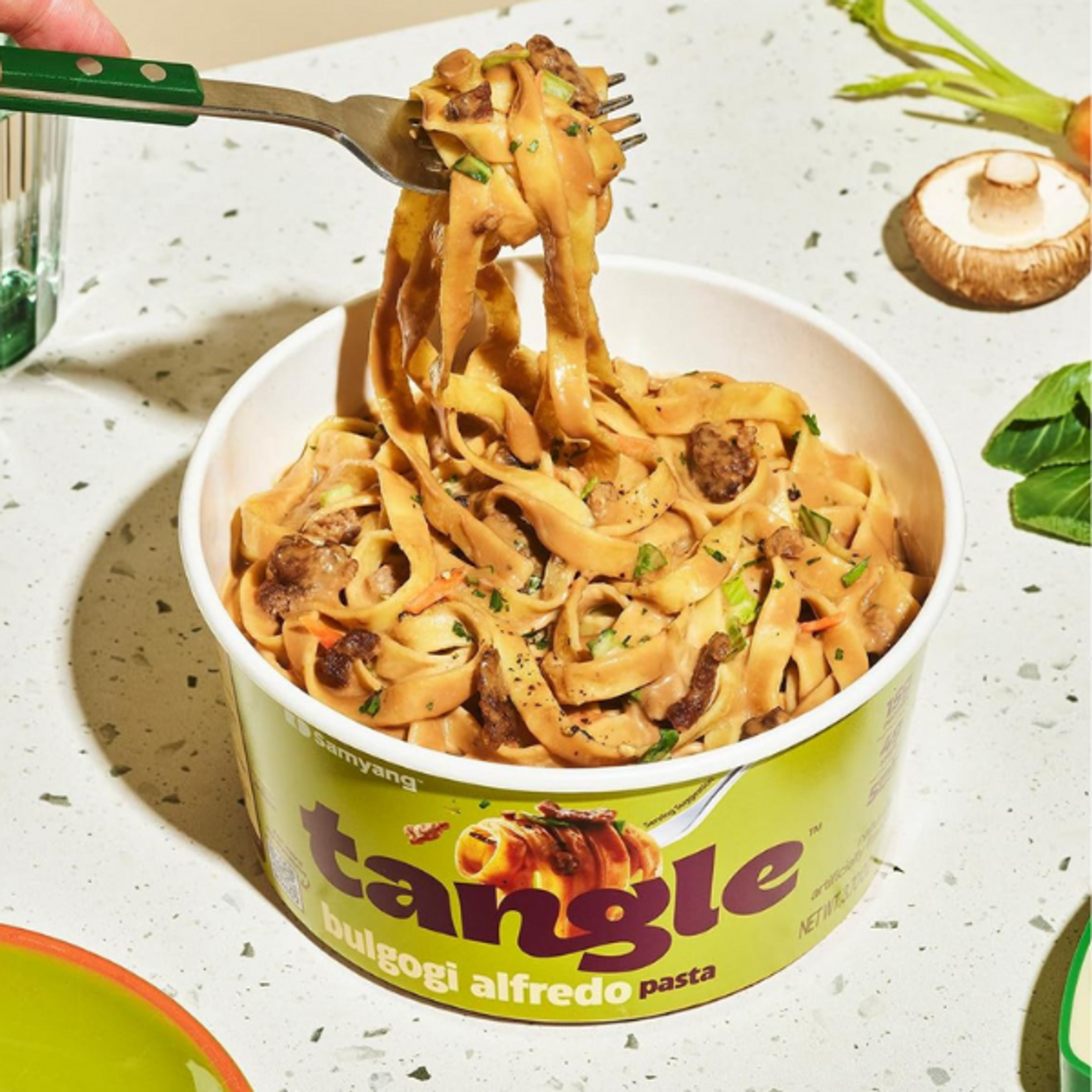 SAMYANG Tangle Creamy Bulgogi Pasta Big Bowl Cup Ramen 105 g | Instant Pasta with Creamy Bulgogi Flavor