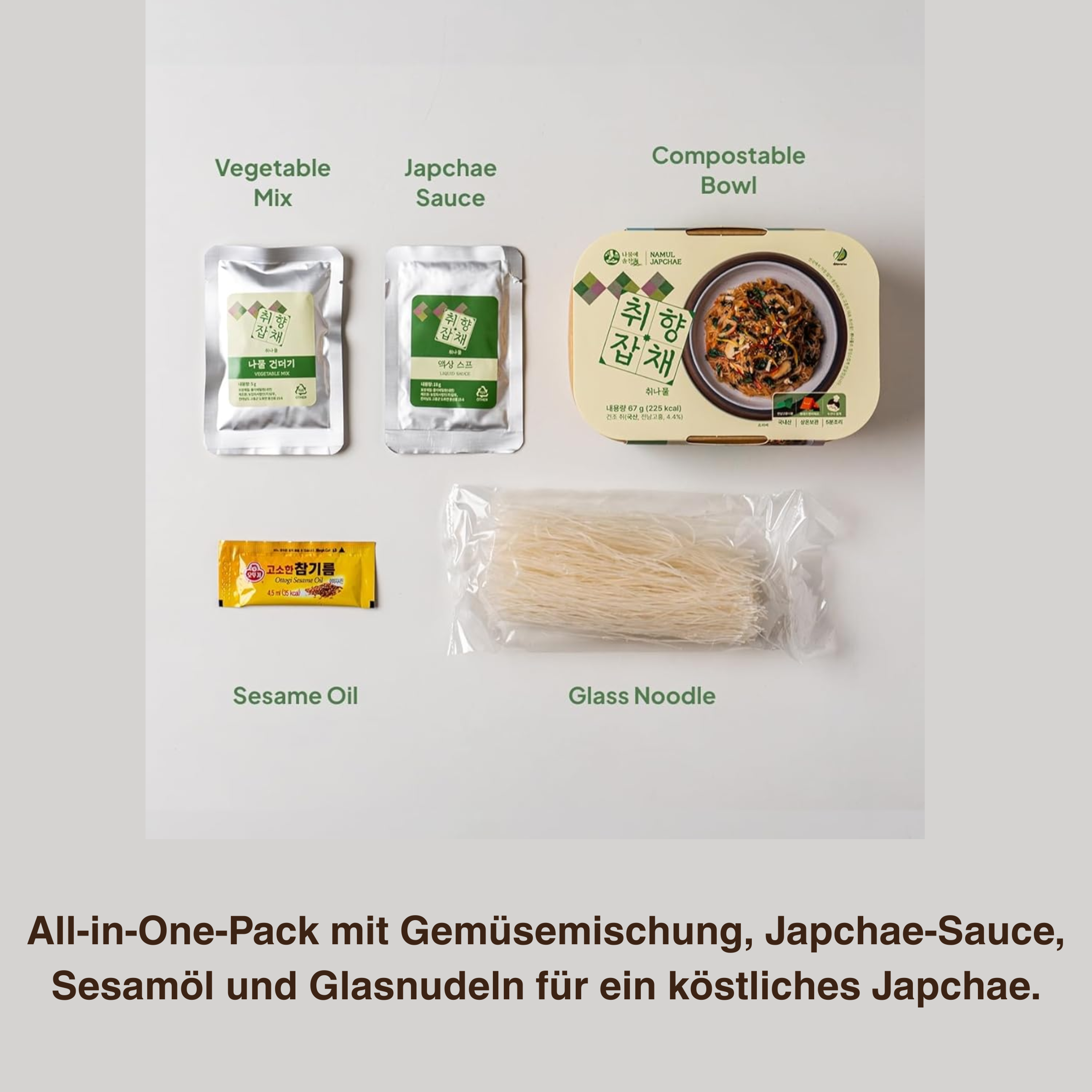 DAMWOO Namul Japchae Kit 67g – Korean Glass Noodle Set