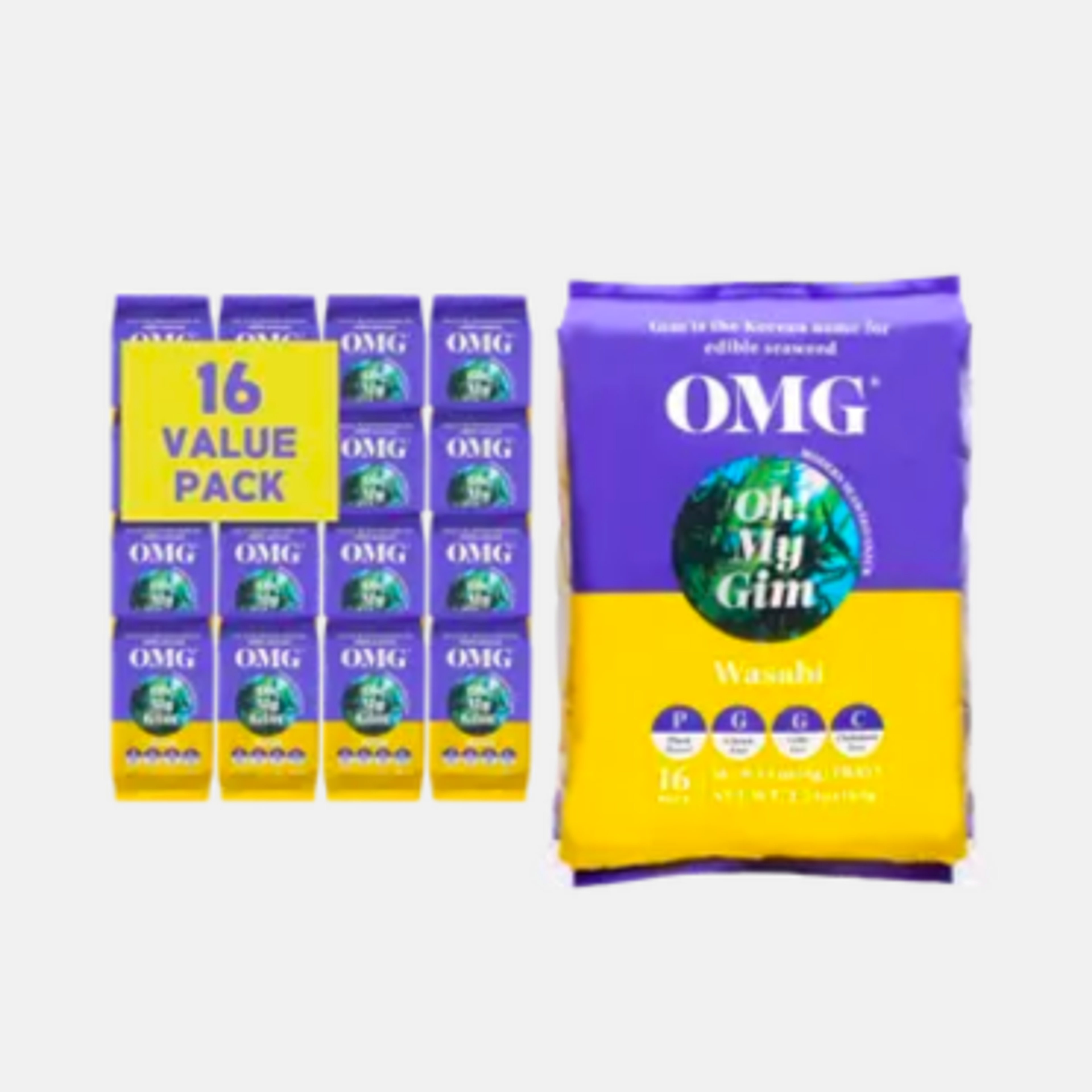 Oh! My Gim Seetang Snack Wasabi 16er Pack