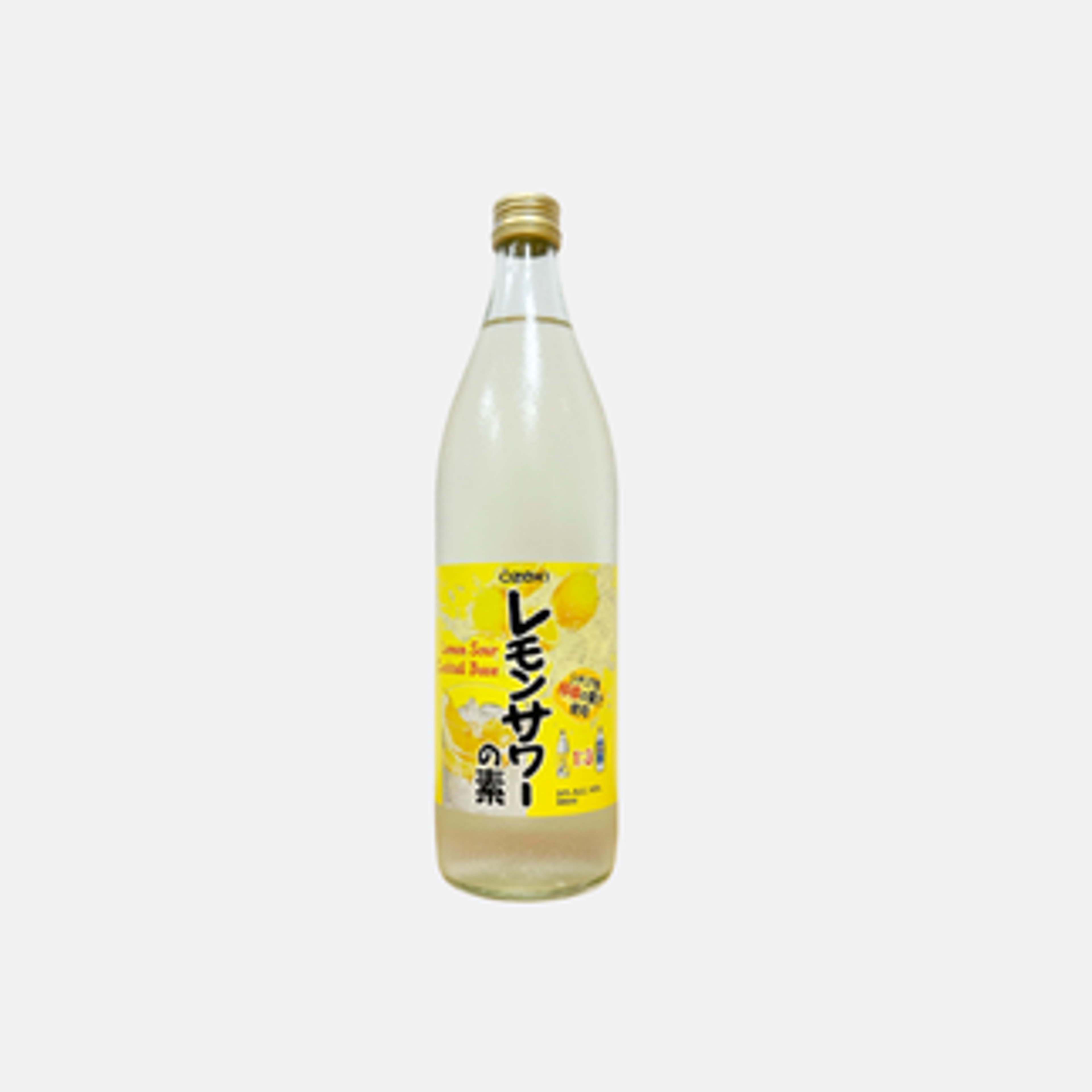 Vorderansicht der OZEKI Lemon Sour Cocktail Base 24% 900ml Flasche: Zeigt die stilvolle und frische Zitronenverpackung