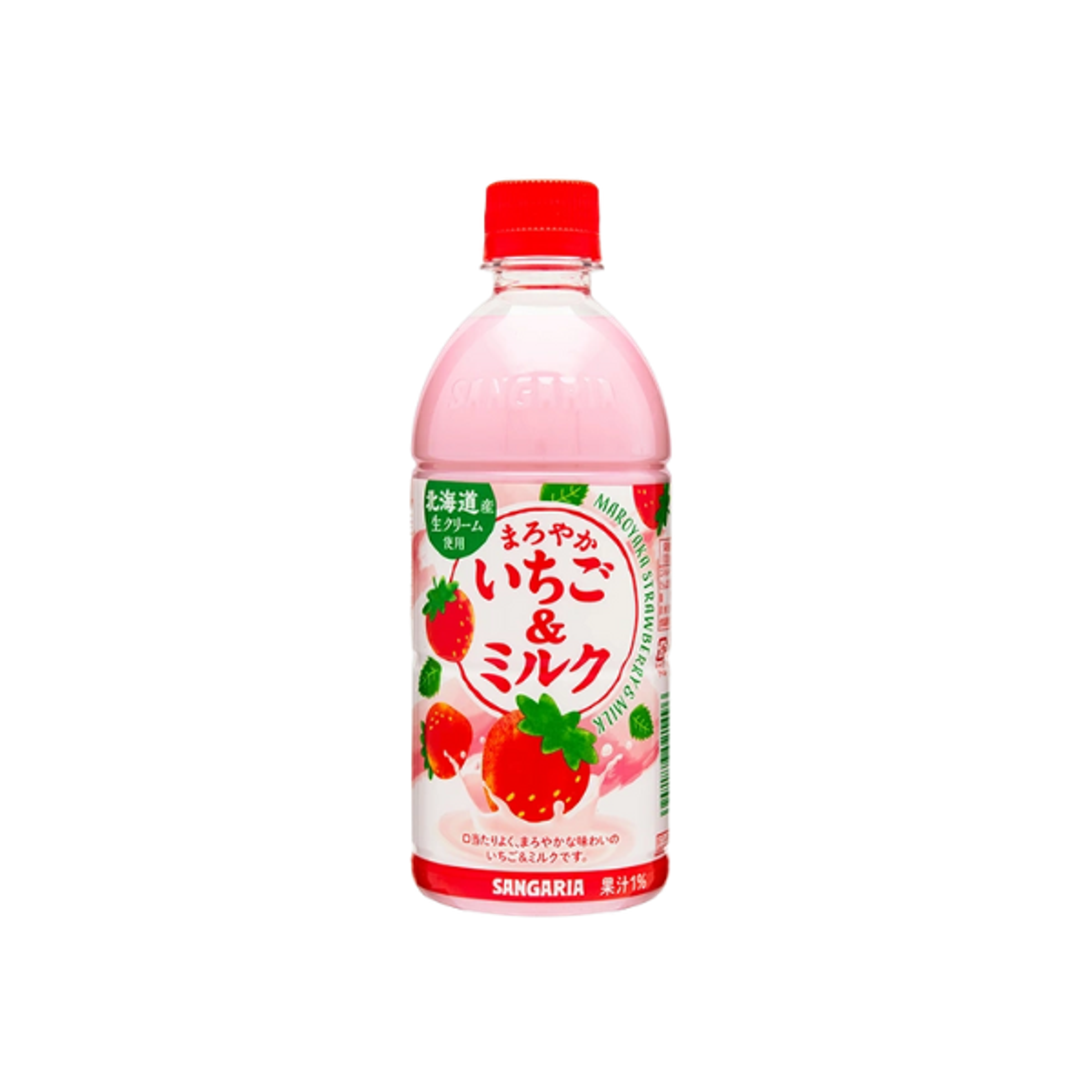 SANGARIA Maroyaka Strawberry & Milk 500ml | Cremiges japanisches Erdbeer-Milchgetränk mit Hokkaido-Sahne