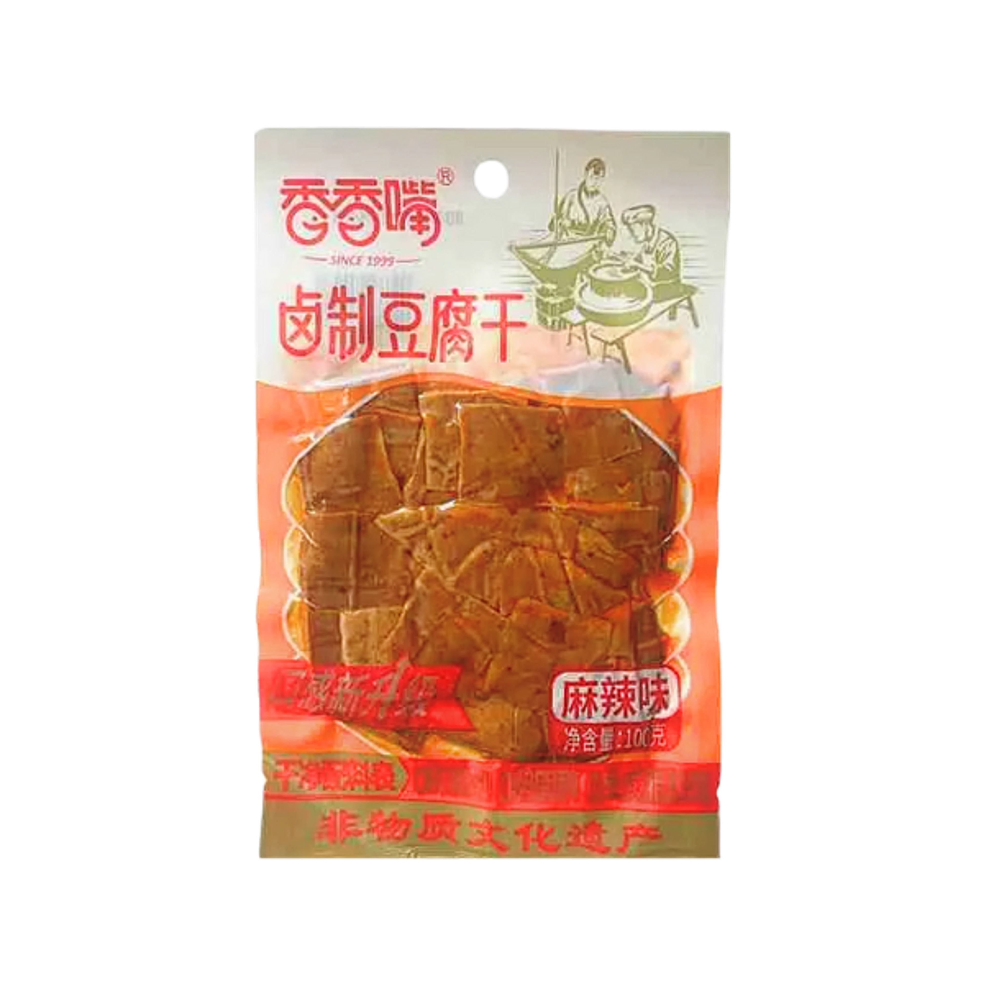 XXZ Braised Dried Bean Curd Mala Spicy 100g | Braised Dried Bean Curd with Mala Spice